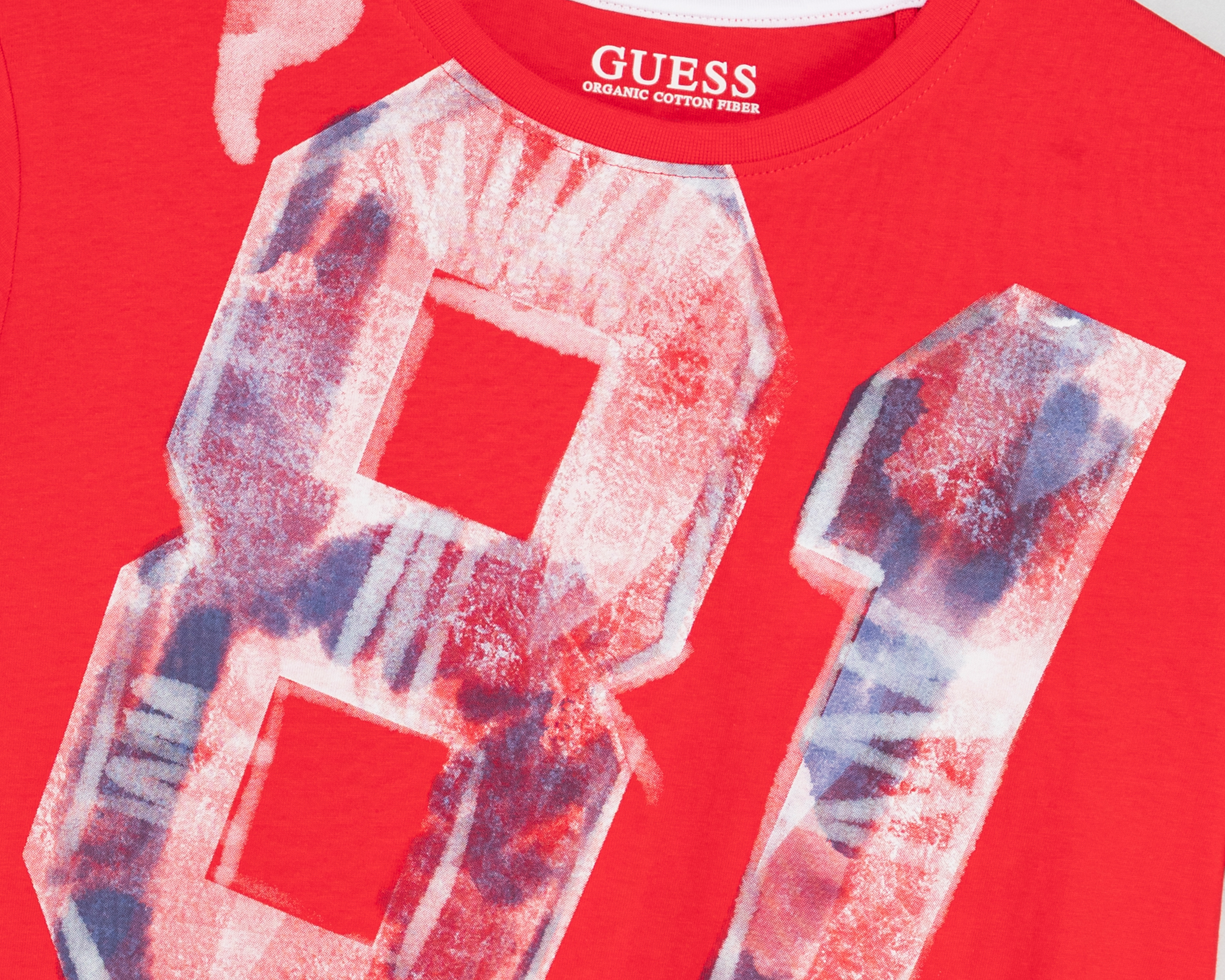 Foto 4 pulgar | Foto 3 | Playera Cuello Redondo Rojo Guess Juvenil