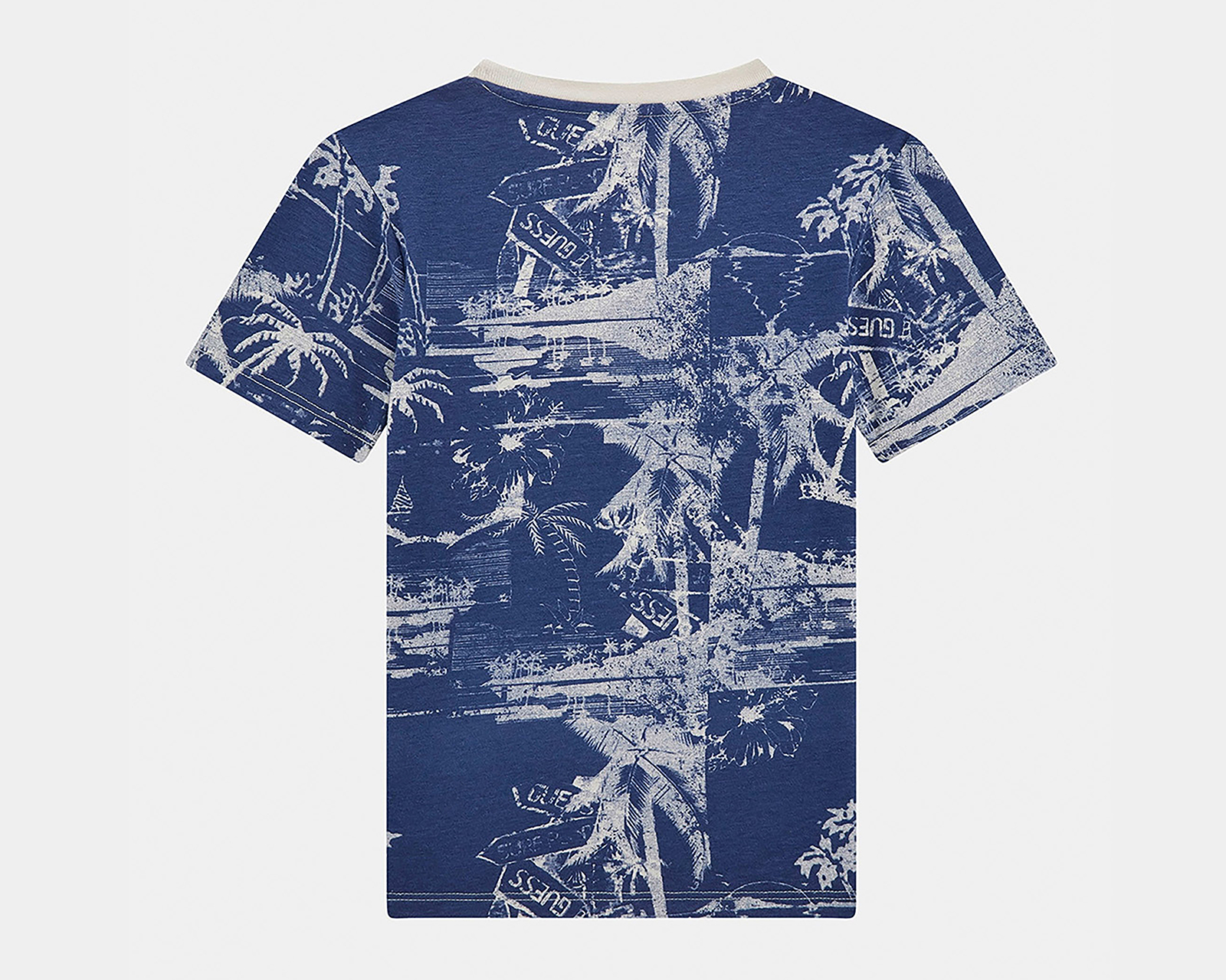 Foto 2 | Foto 2 | Playera de Cuello Redondo Azul Guess Juvenil