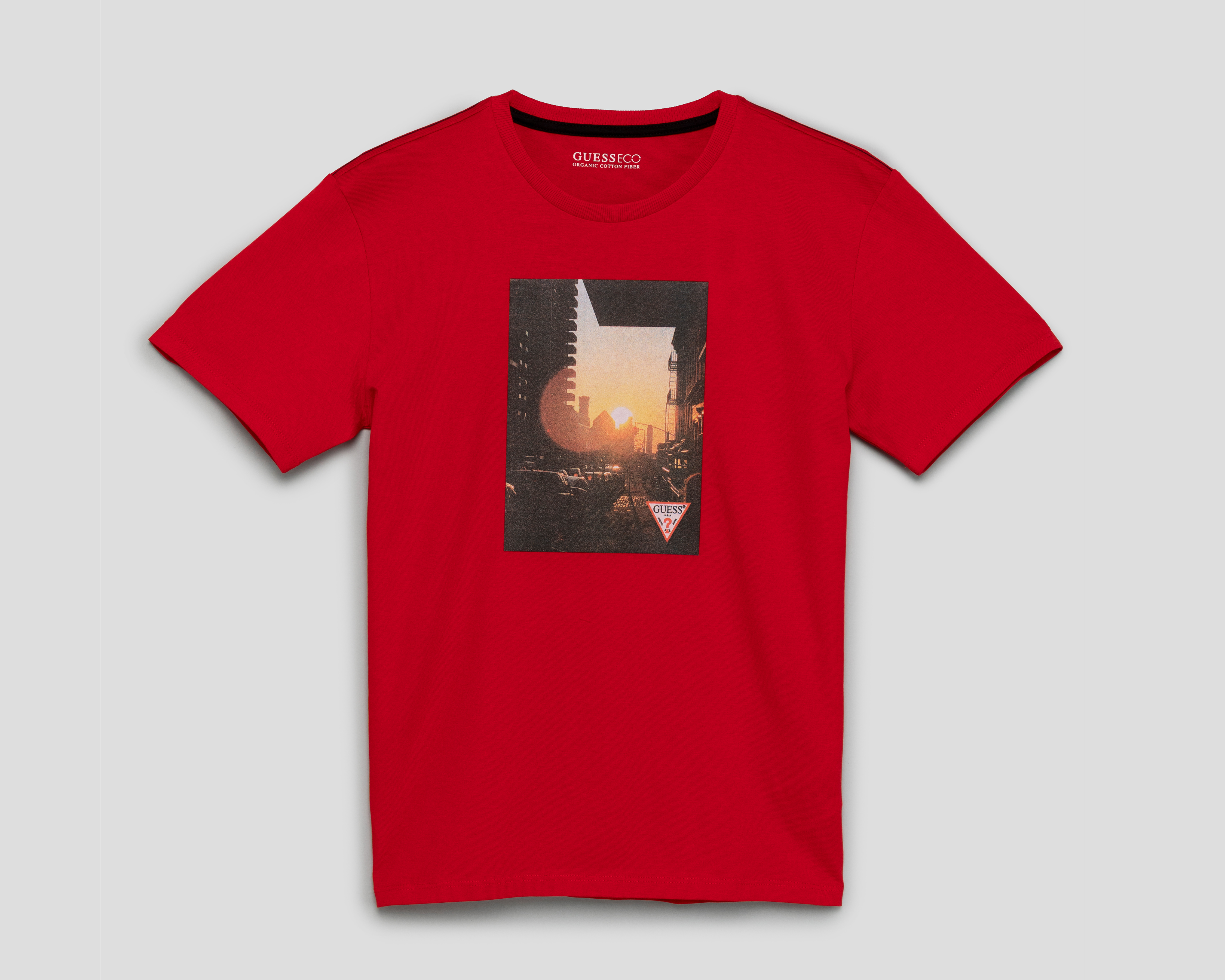 Playera de Cuello Redondo Roja Guess Juvenil