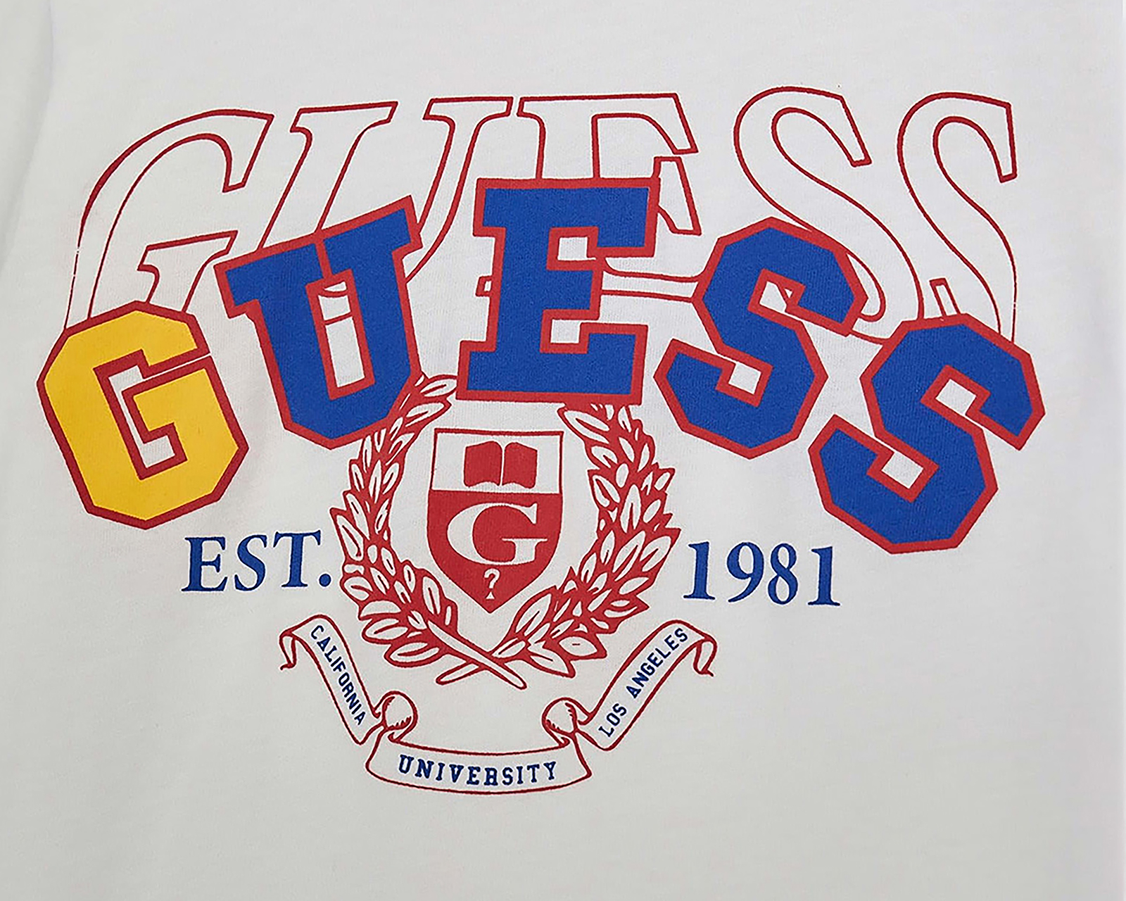 Foto 5 | Foto 5 | Playera de Cuello Redondo Blanca Guess Juvenil