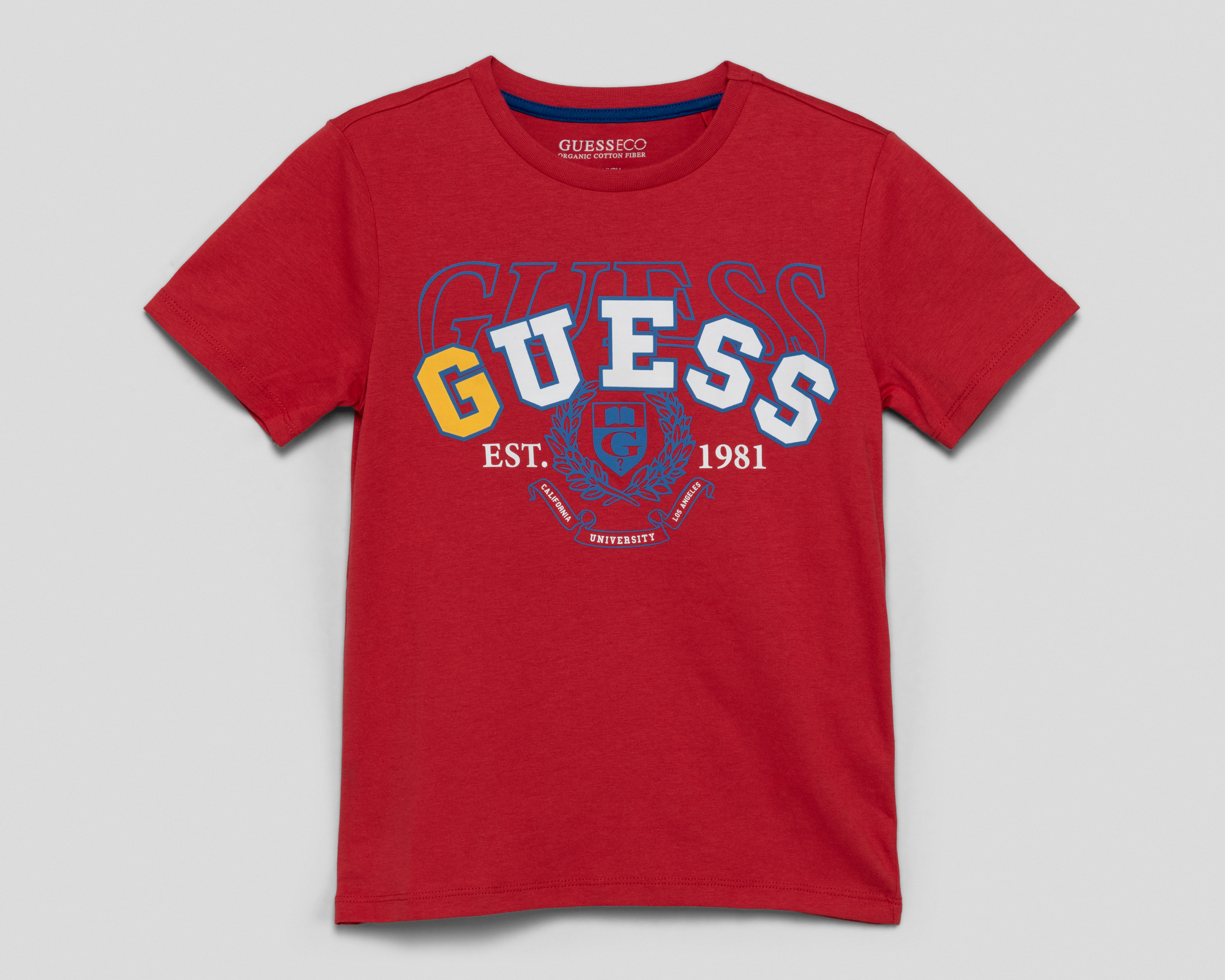 Foto 1 | Foto 1 | Playera de Cuello Redondo Roja Guess Juvenil