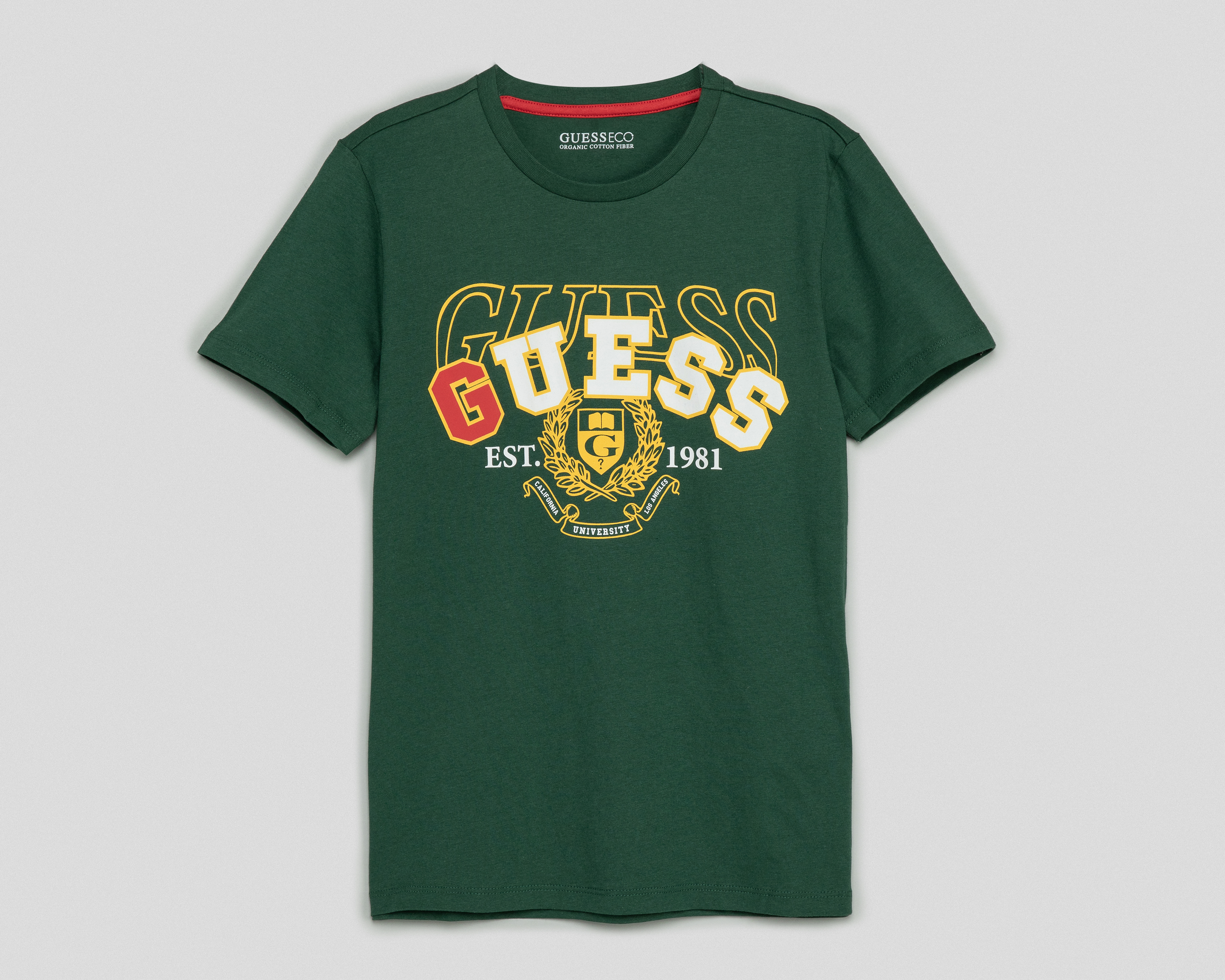 Playera de Cuello Redondo Verde Guess Juvenil