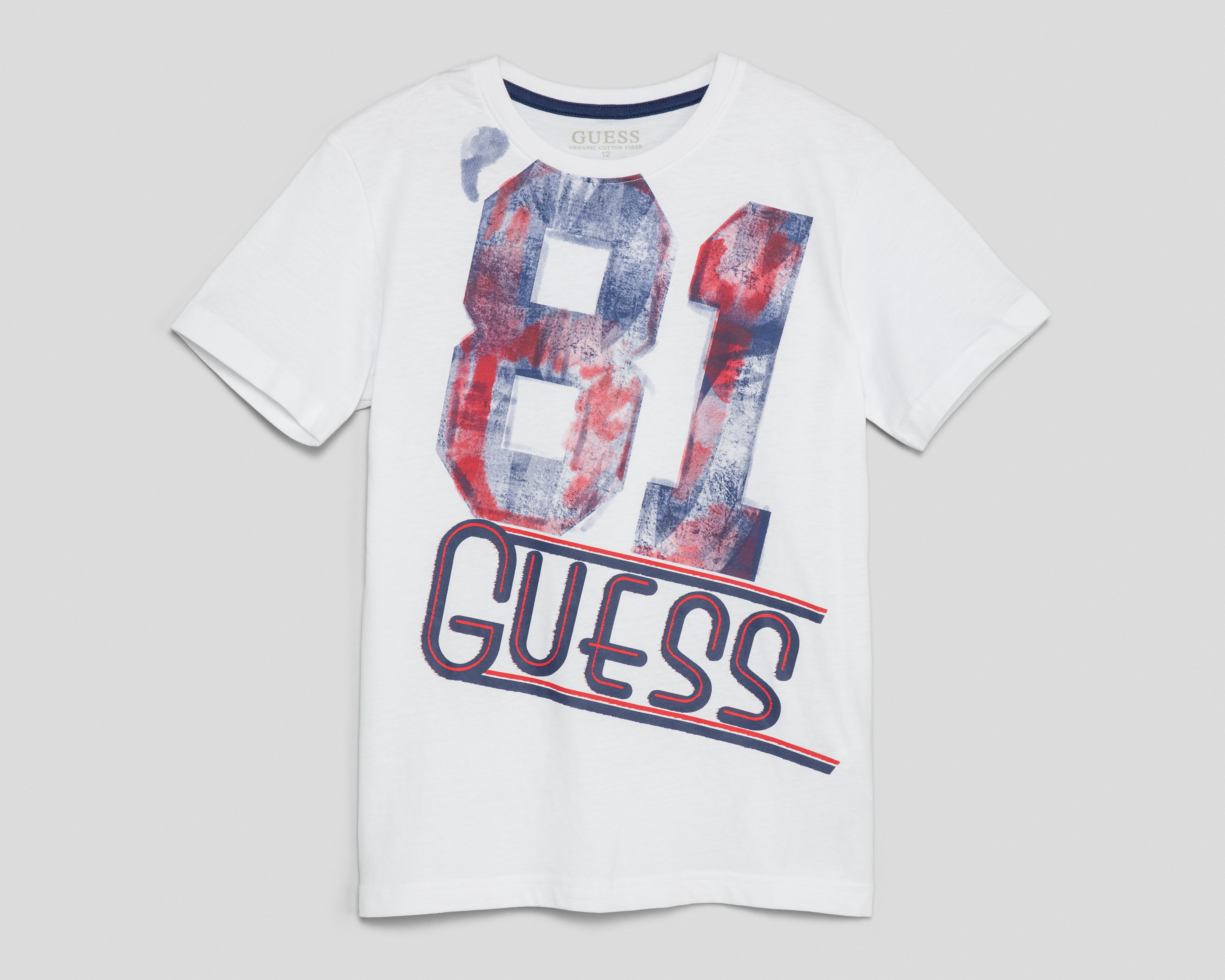 Foto 2 pulgar | Foto 1 | Playera de Cuello Redondo Blanca Guess Juvenil