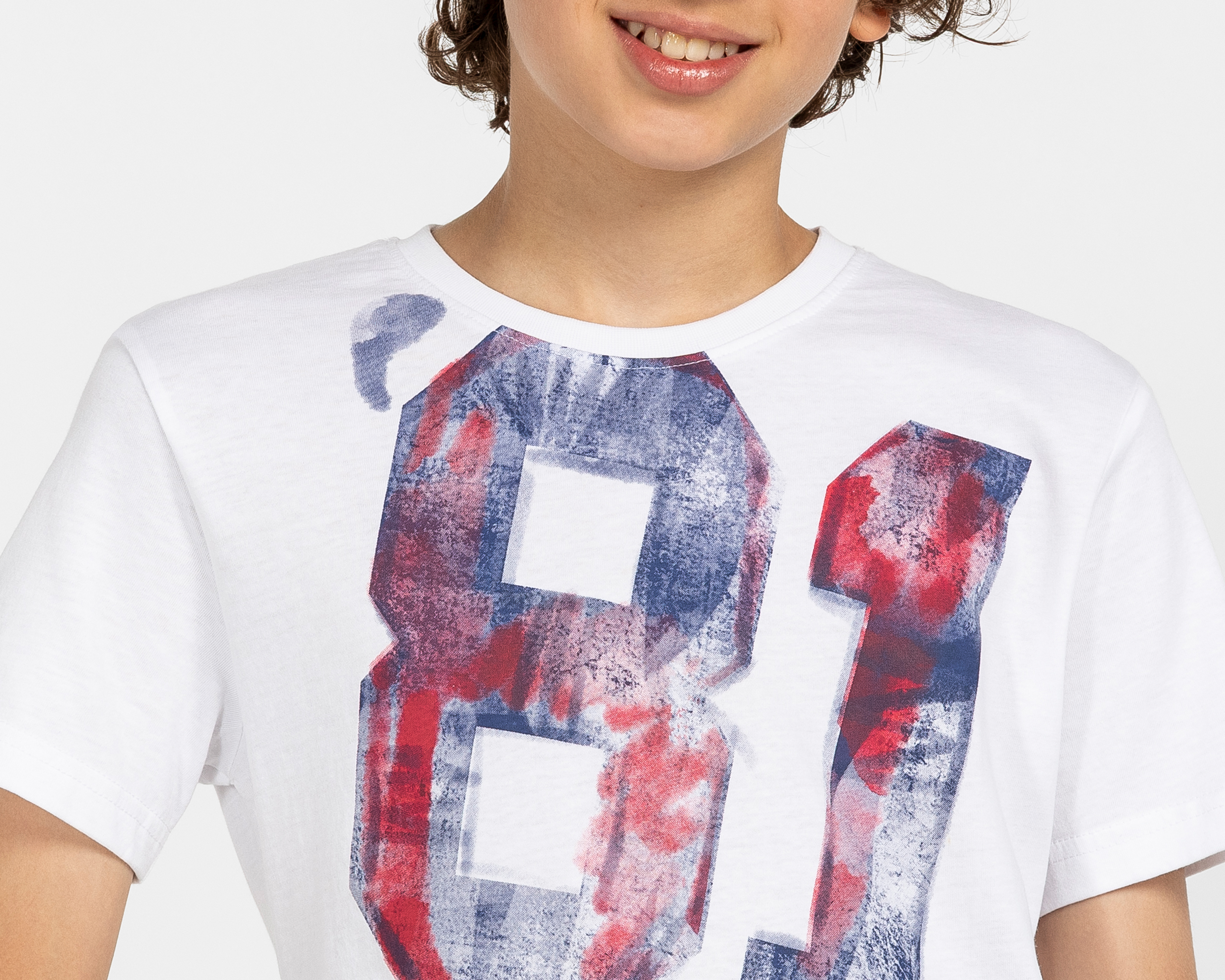 Foto 4 | Foto 4 | Playera de Cuello Redondo Blanca Guess Juvenil