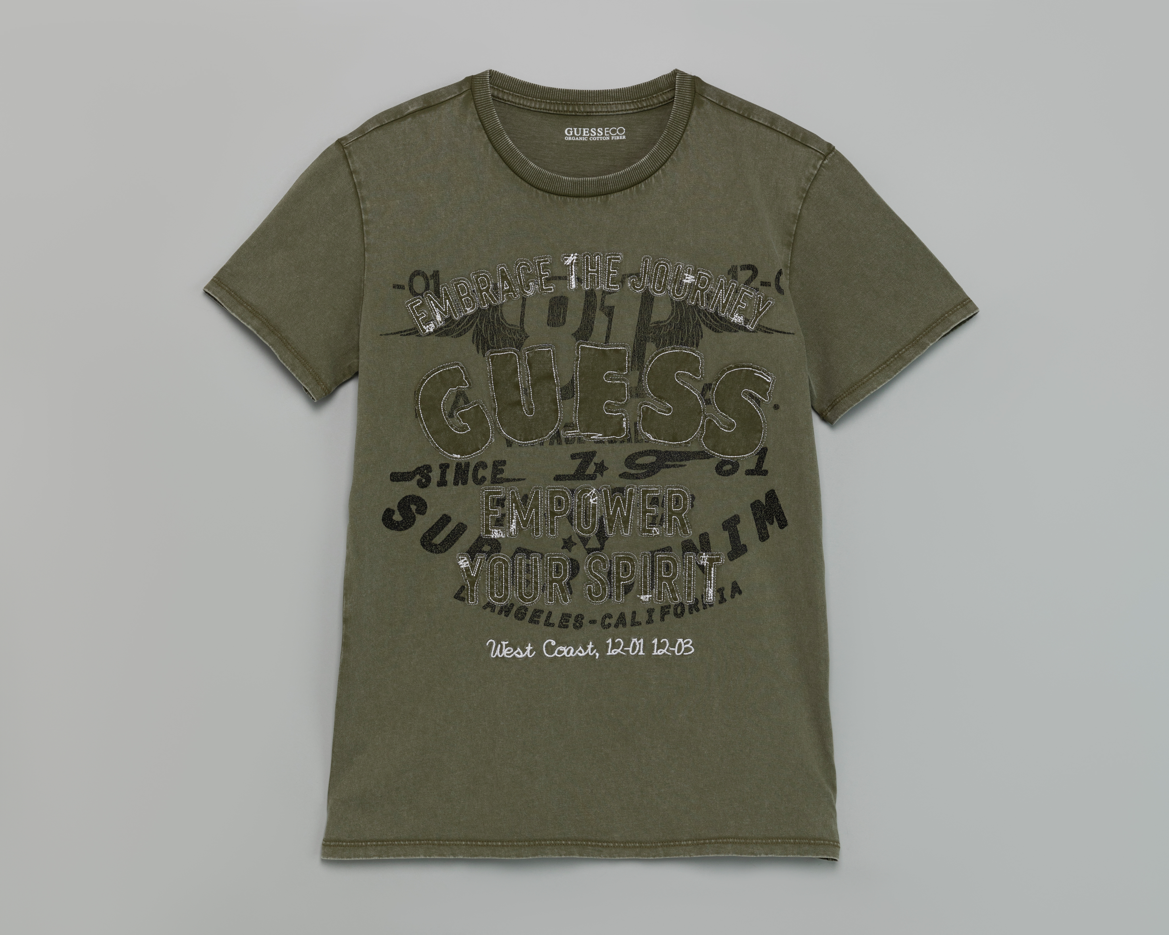 Playera de Cuello Redondo Verde Guess Juvenil