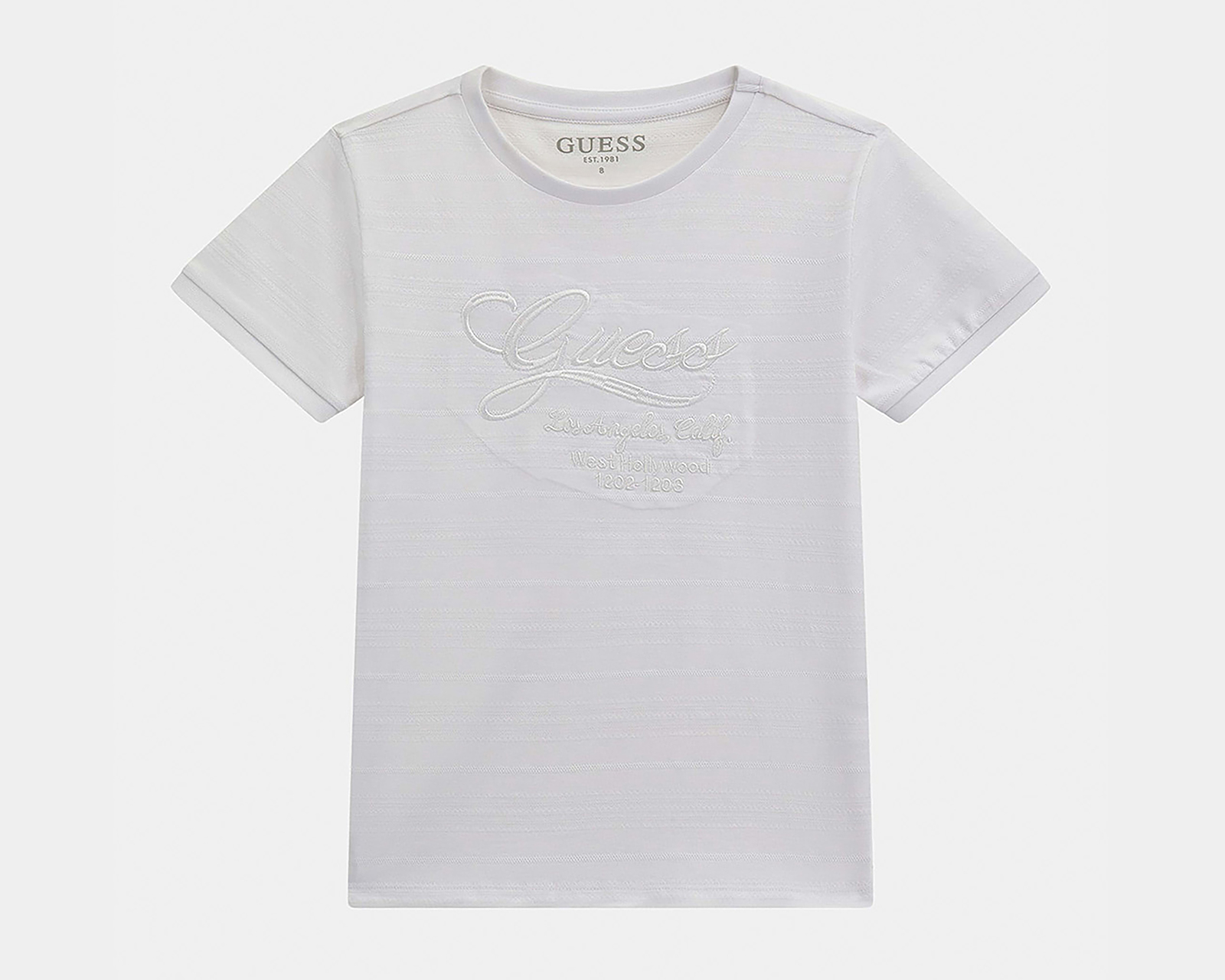 Playera de Cuello Redondo Gris Guess Juvenil