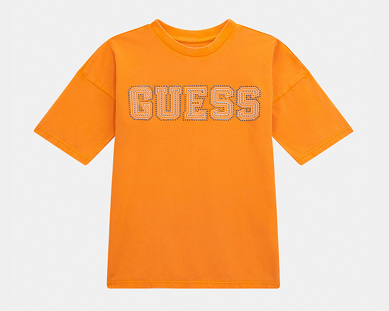Playera de Cuello Redondo Anaranjada Guess Juvenil