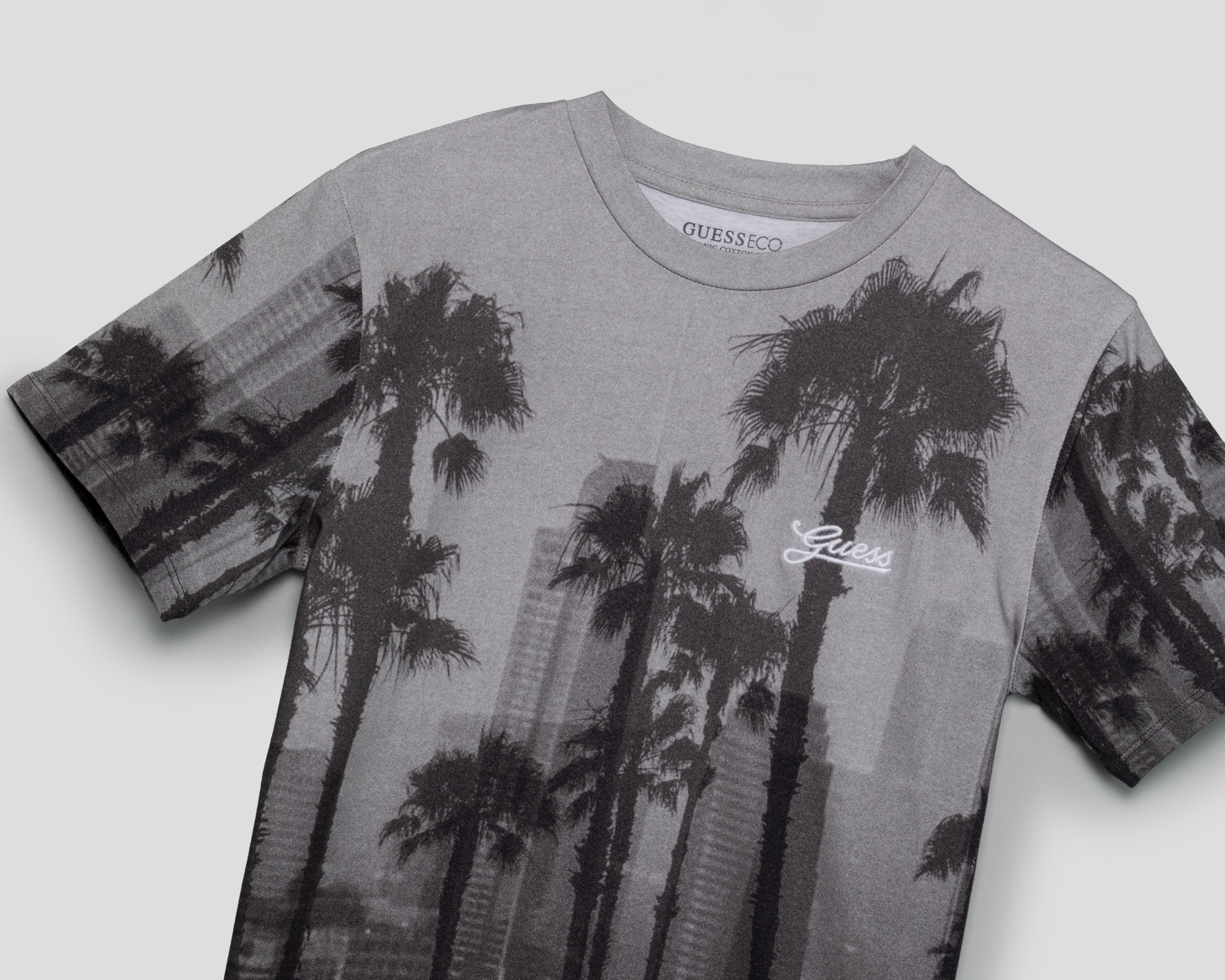 Foto 3 | Foto 3 | Playera de Cuello Redondo Gris Guess Juvenil