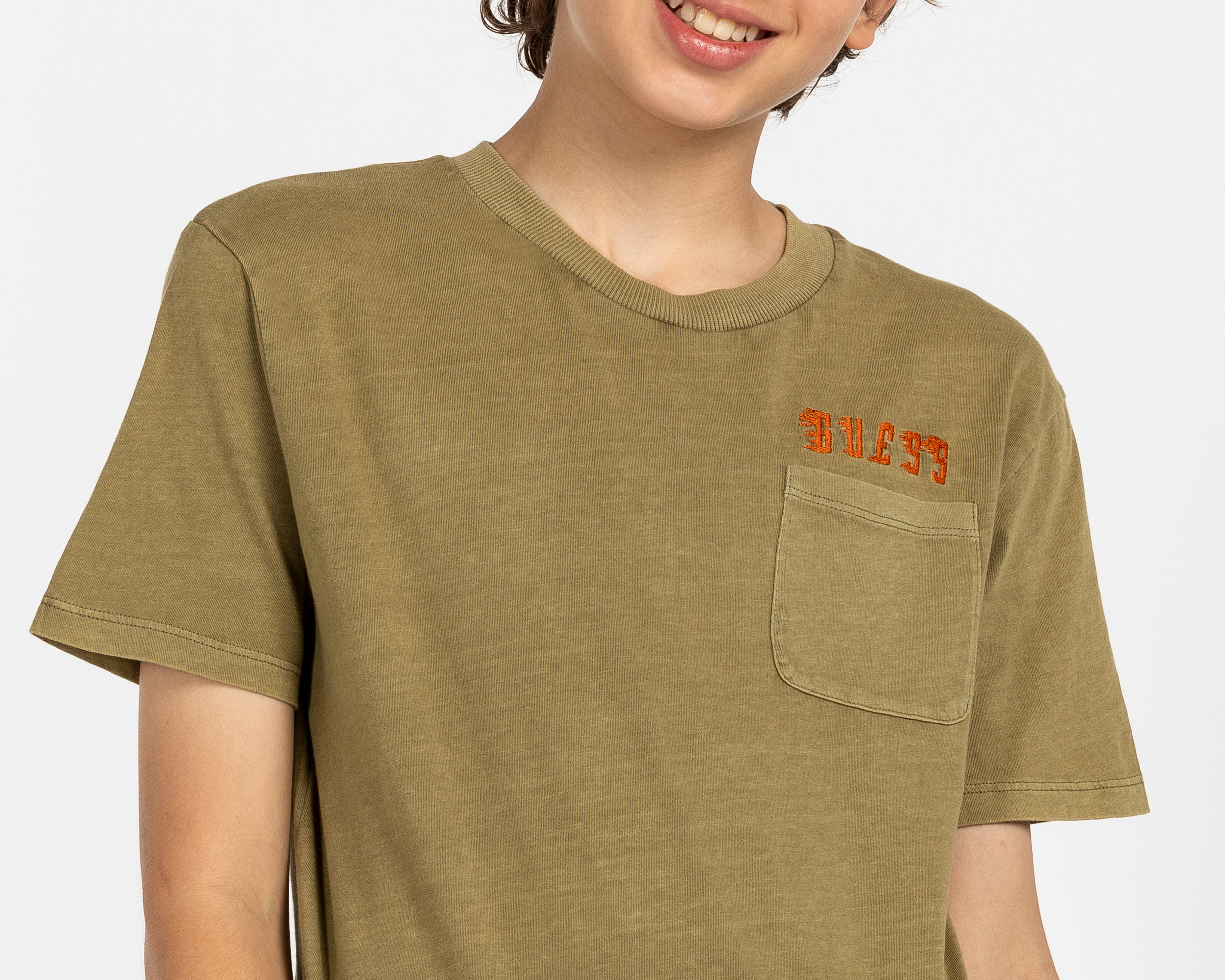 Foto 4 | Foto 4 | Playera de Cuello Redondo Verde Guess Juvenil