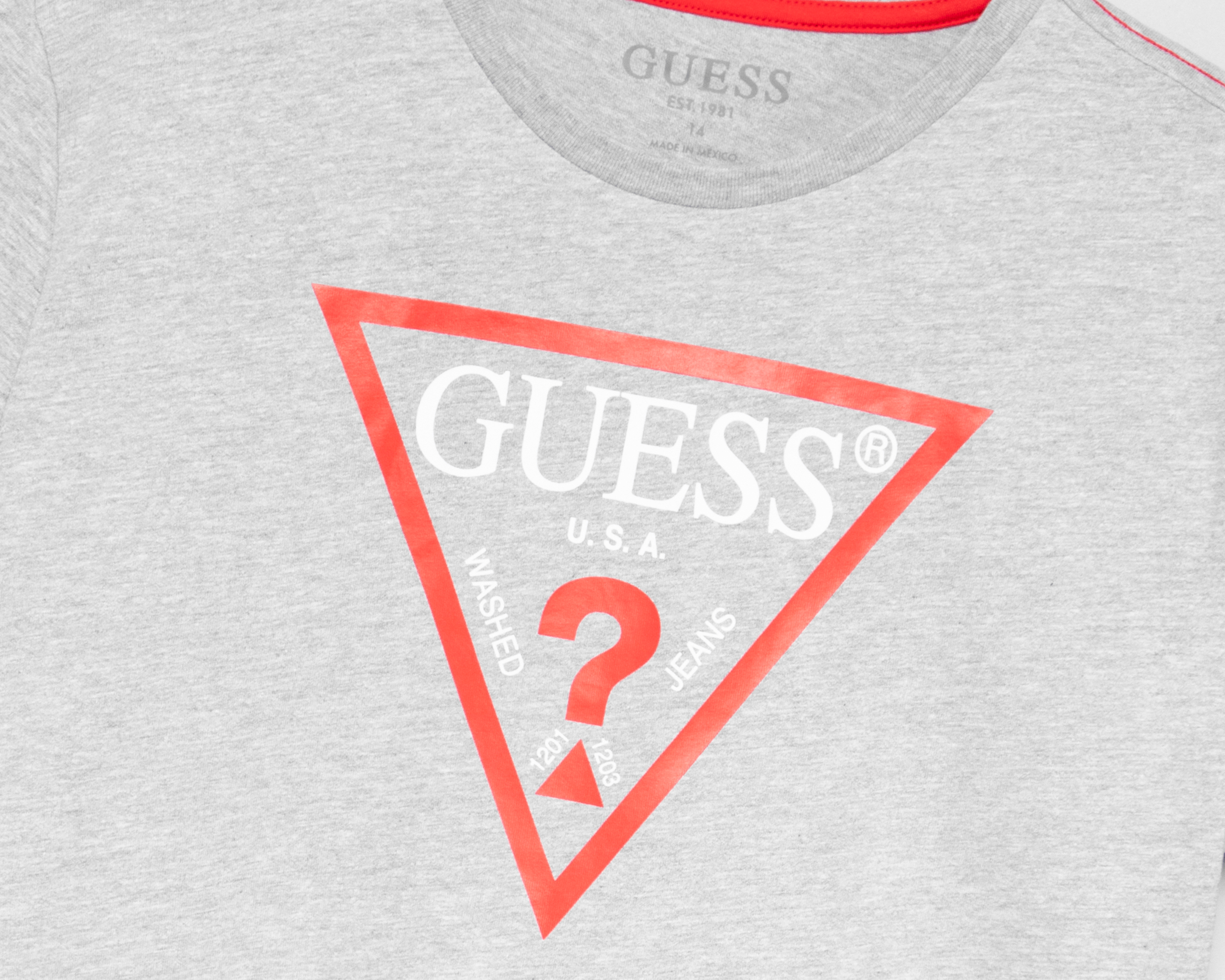 Foto 3 | Foto 3 | Playera de Cuello Redondo Gris Guess para Niño