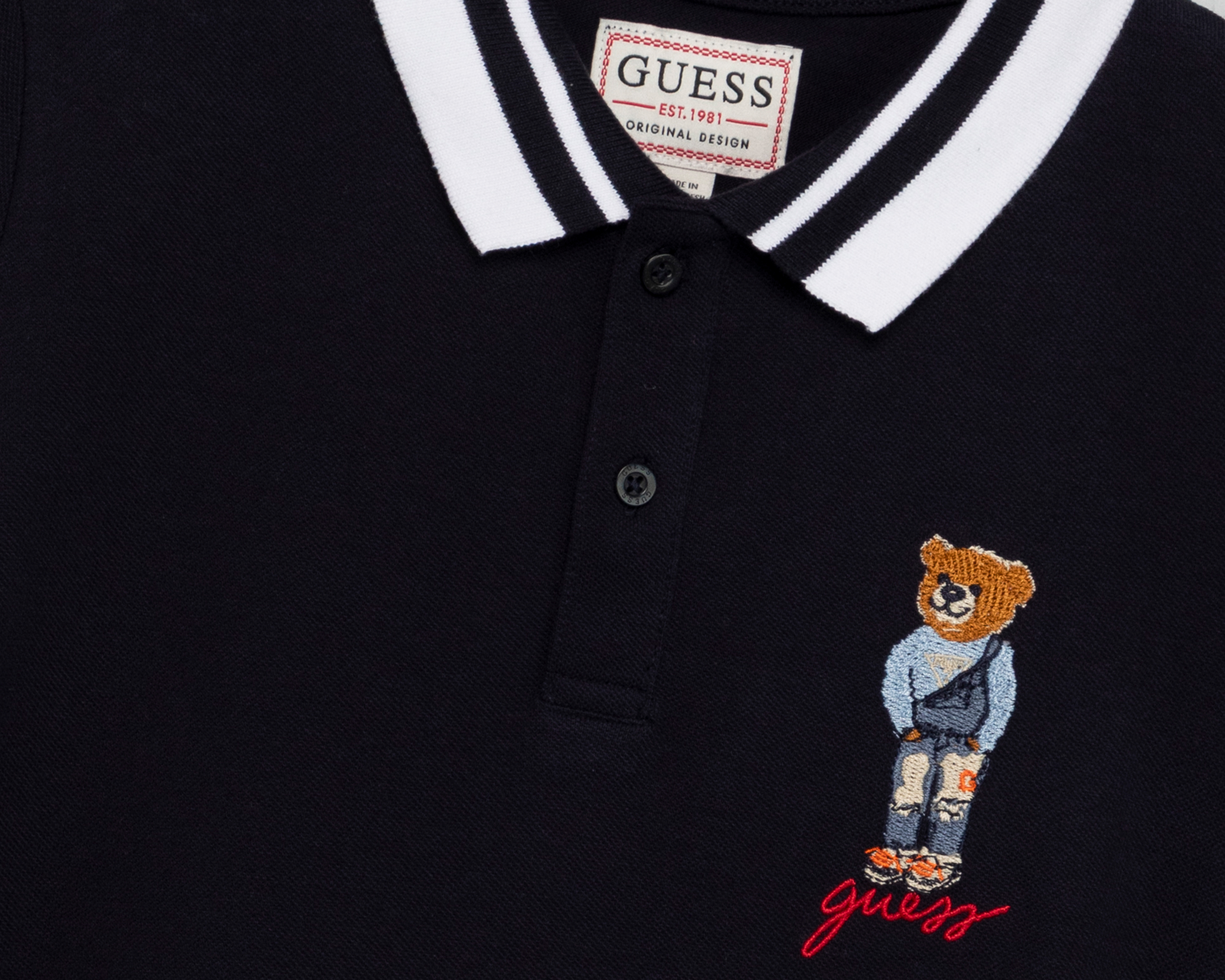 Foto 3 | Foto 3 | Playera Polo Guess Azul Marino Juvenil