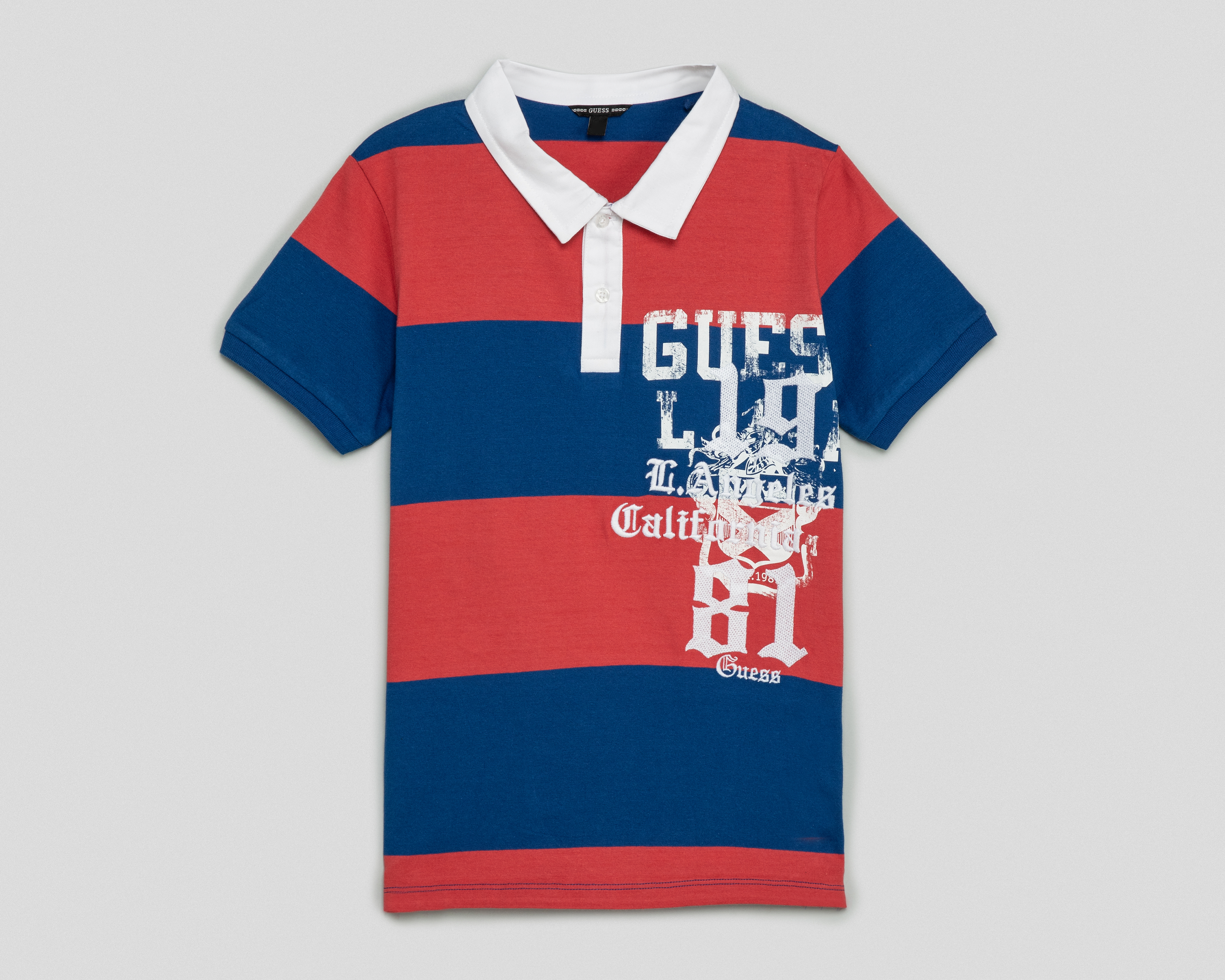 Foto 1 | Foto 1 | Playera Polo Guess Roja/Azul Juvenil