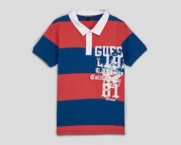 Playera Polo Guess Roja/Azul Juvenil