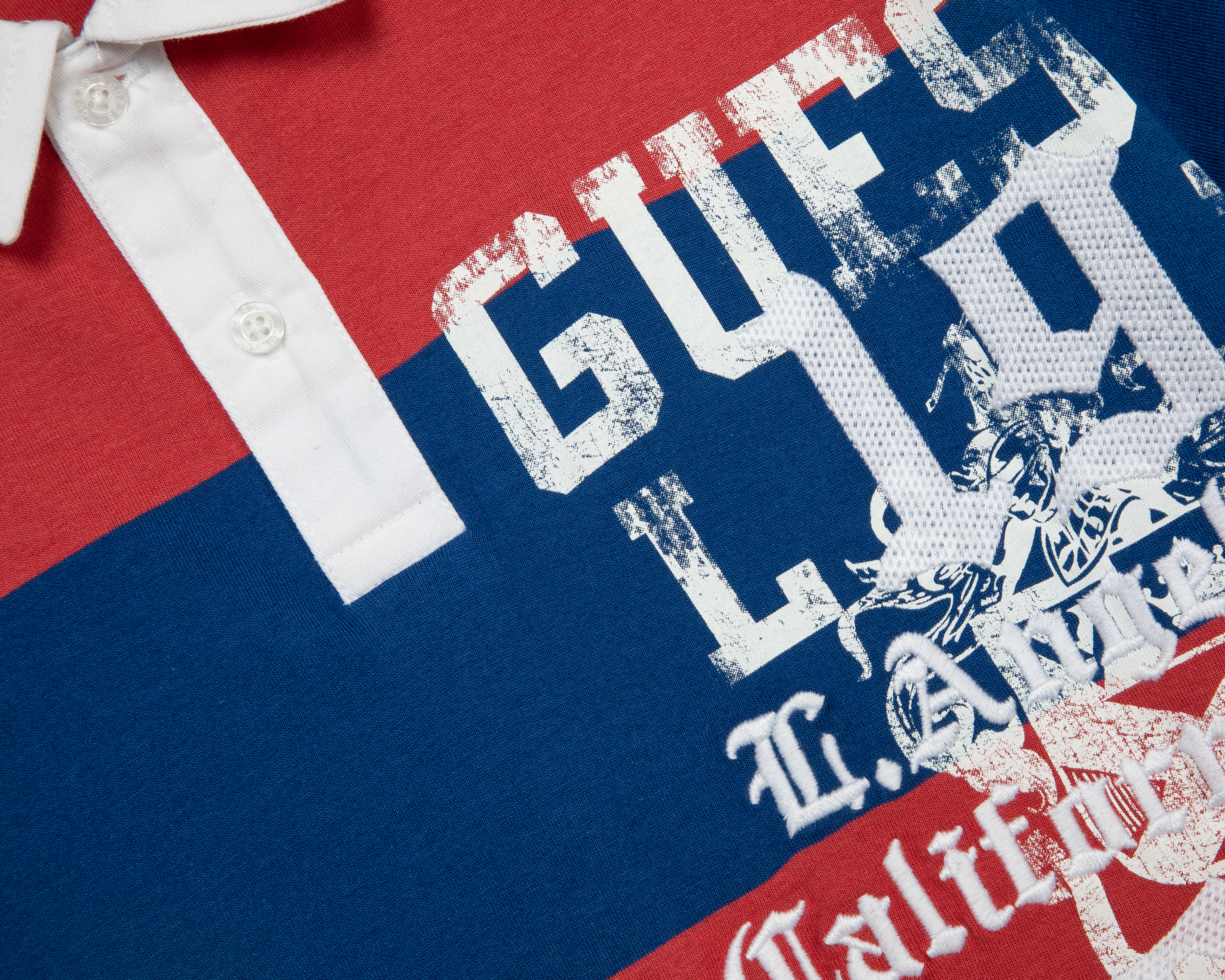 Foto 3 | Foto 3 | Playera Polo Guess Roja/Azul Juvenil