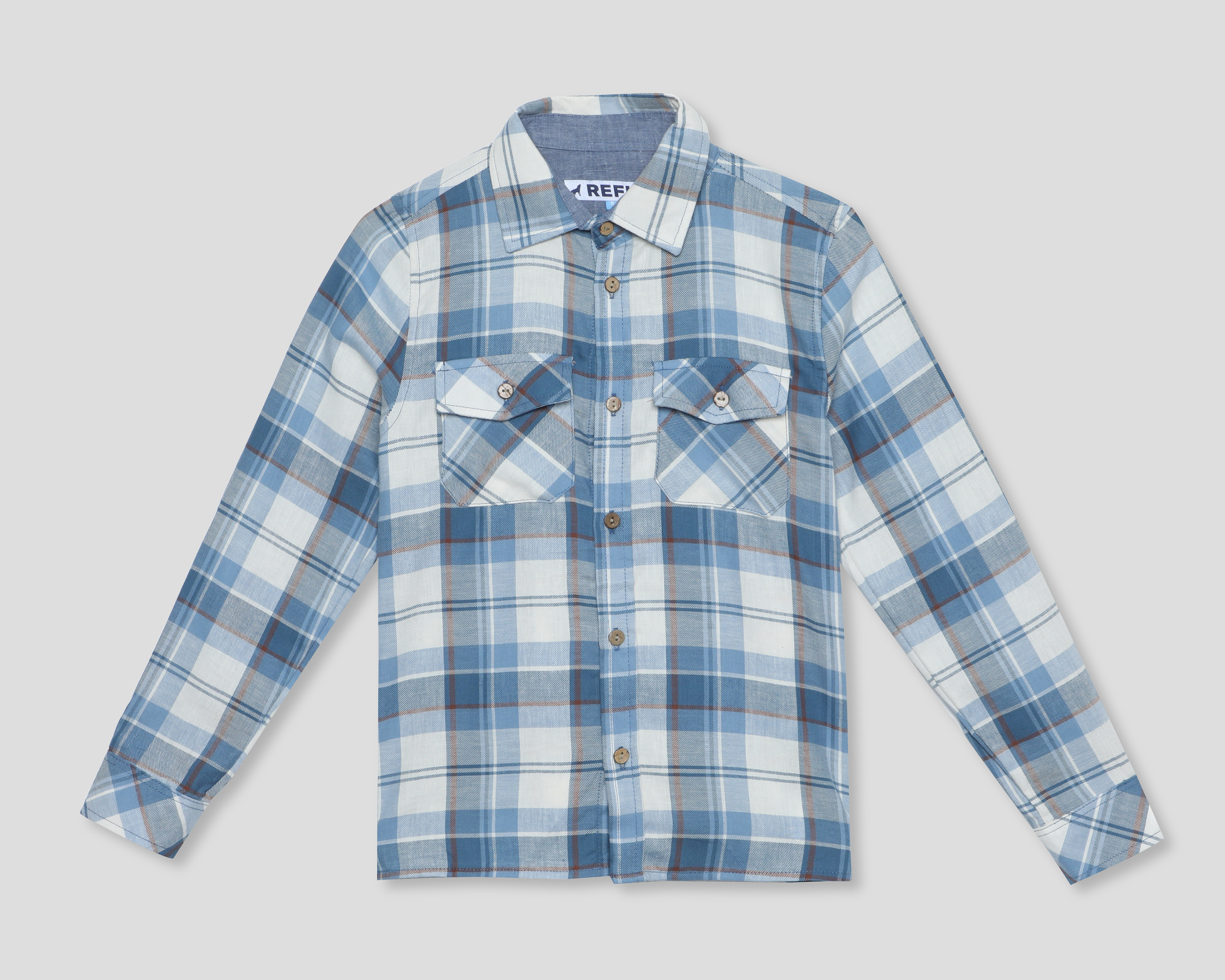 Foto 1 | Foto 1 | Camisa de Cuello Americano Azul Refill para Niño