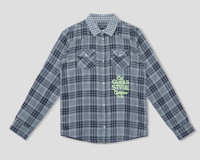 Foto 1 | Foto 1 | Camisa de Cuello Americano Gris Guess Juvenil