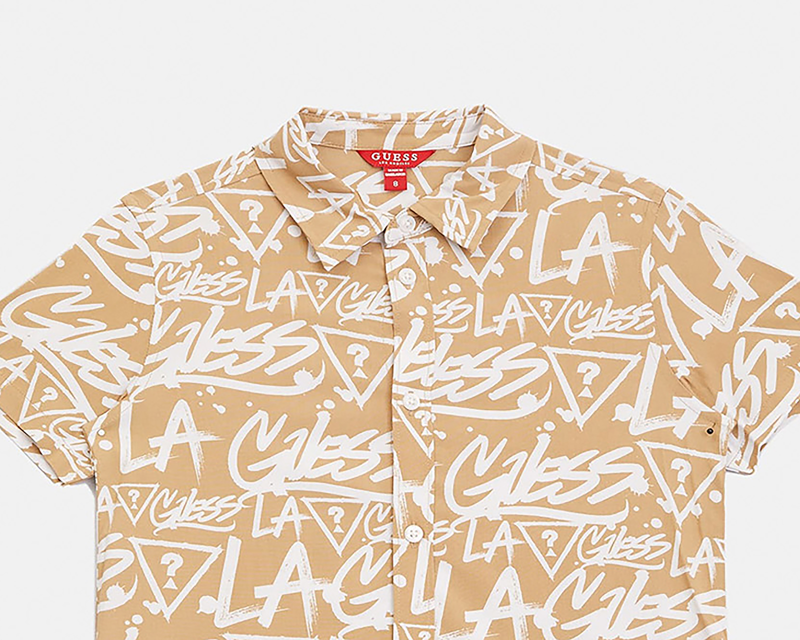 Foto 4 pulgar | Foto 3 | Camisa de Cuello Americano Café Guess Juvenil