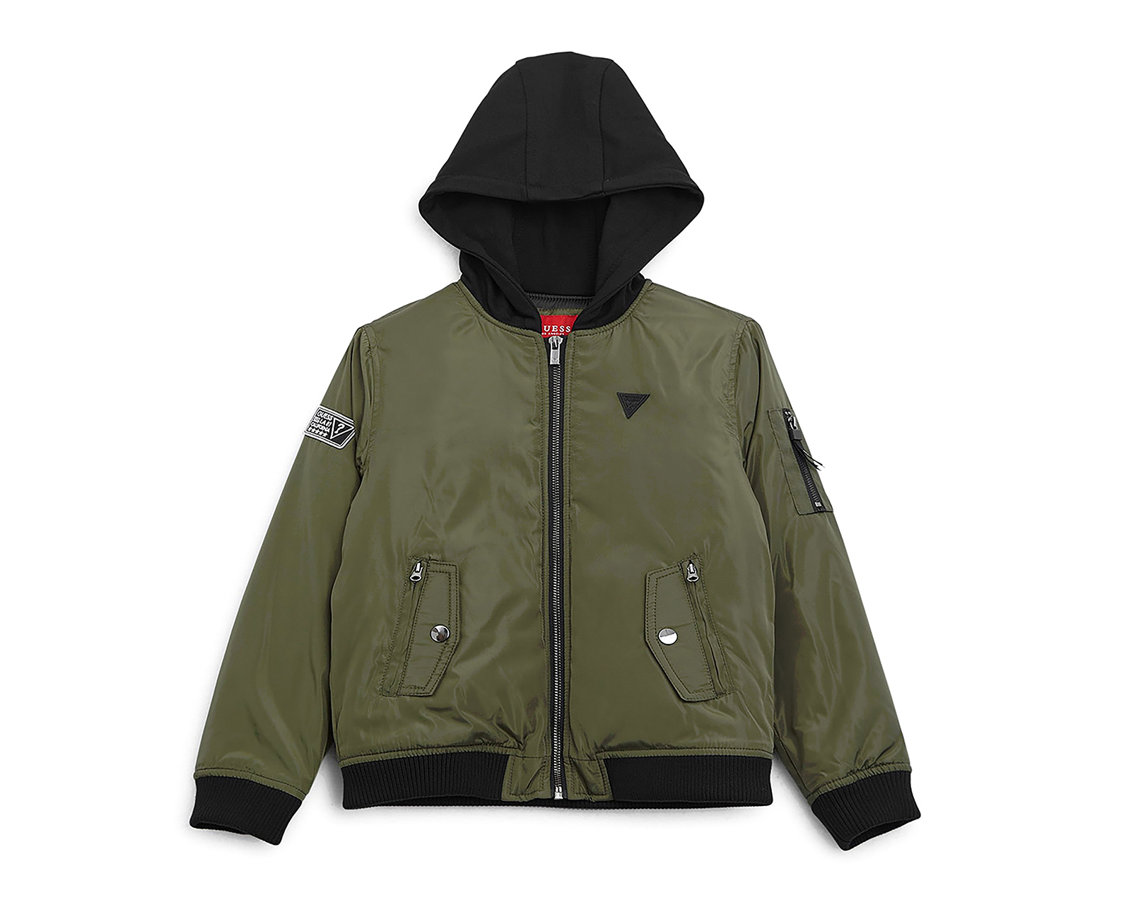 Foto 2 pulgar | Foto 1 | Chamarra con Capucha Guess Juvenil