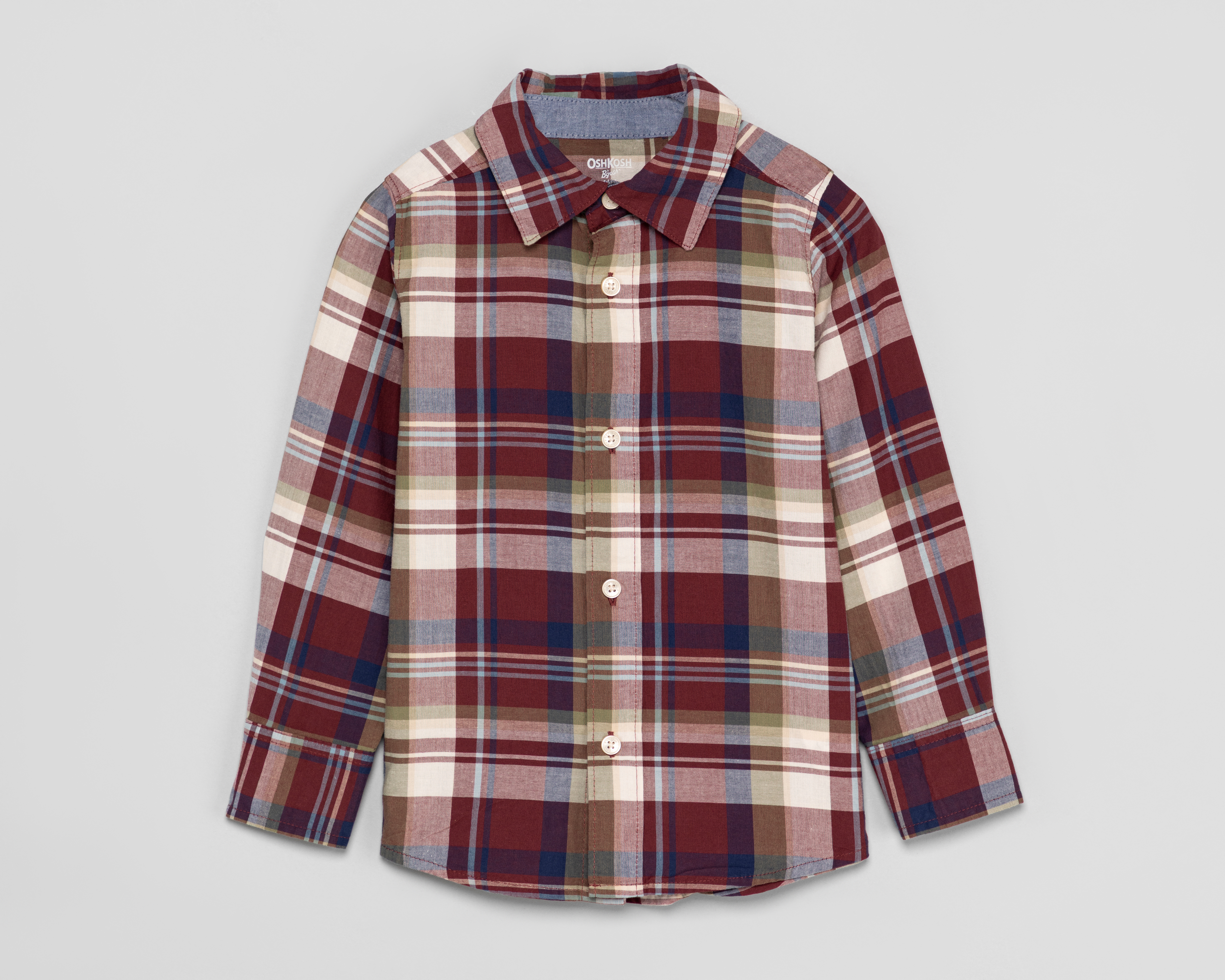 Foto 1 | Foto 1 | Camisa Manga Larga Multicolor Oshkosh B'gosh para Niño