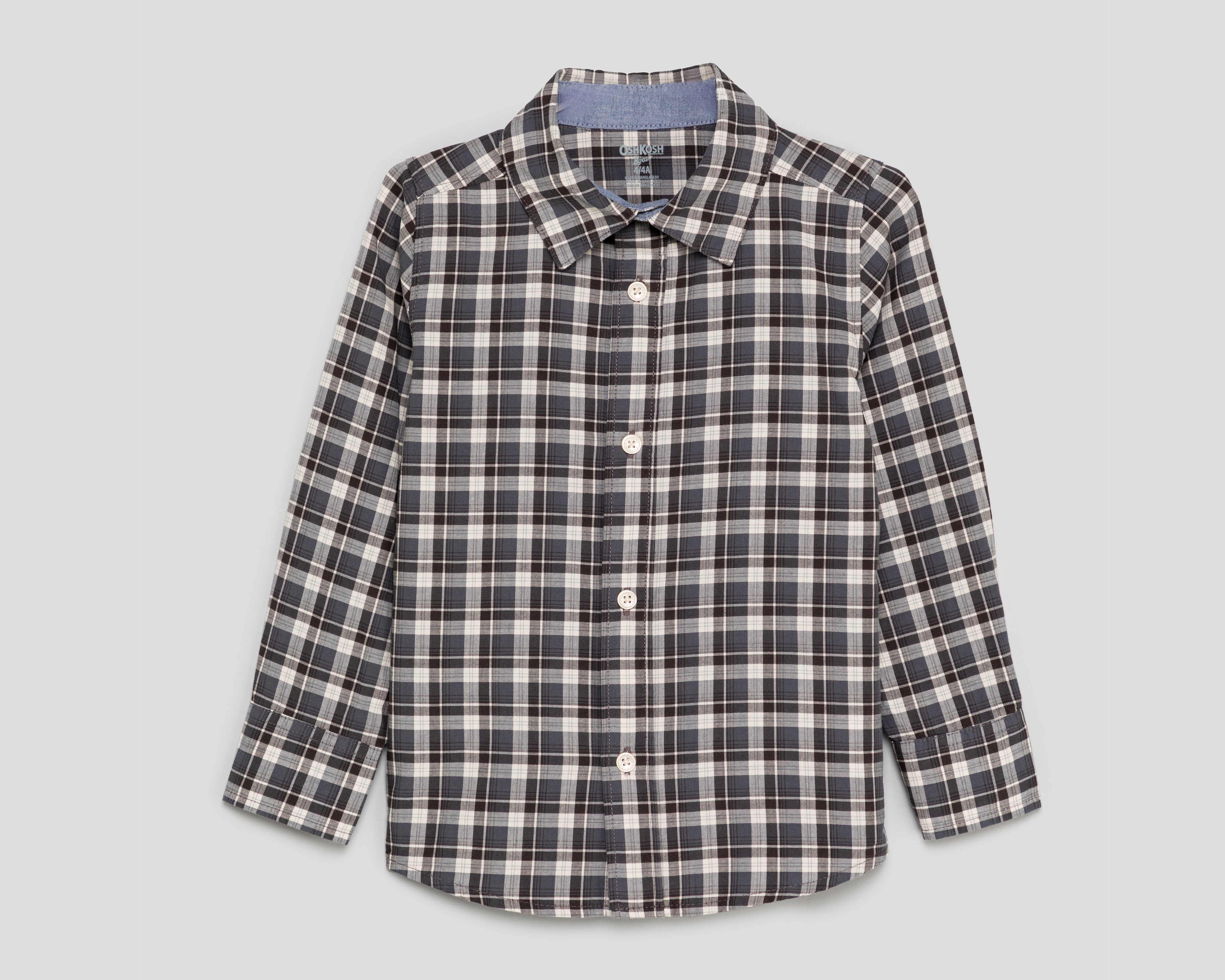 Camisa de Cuello Americano Negra Oshkosh B'gosh para Niño