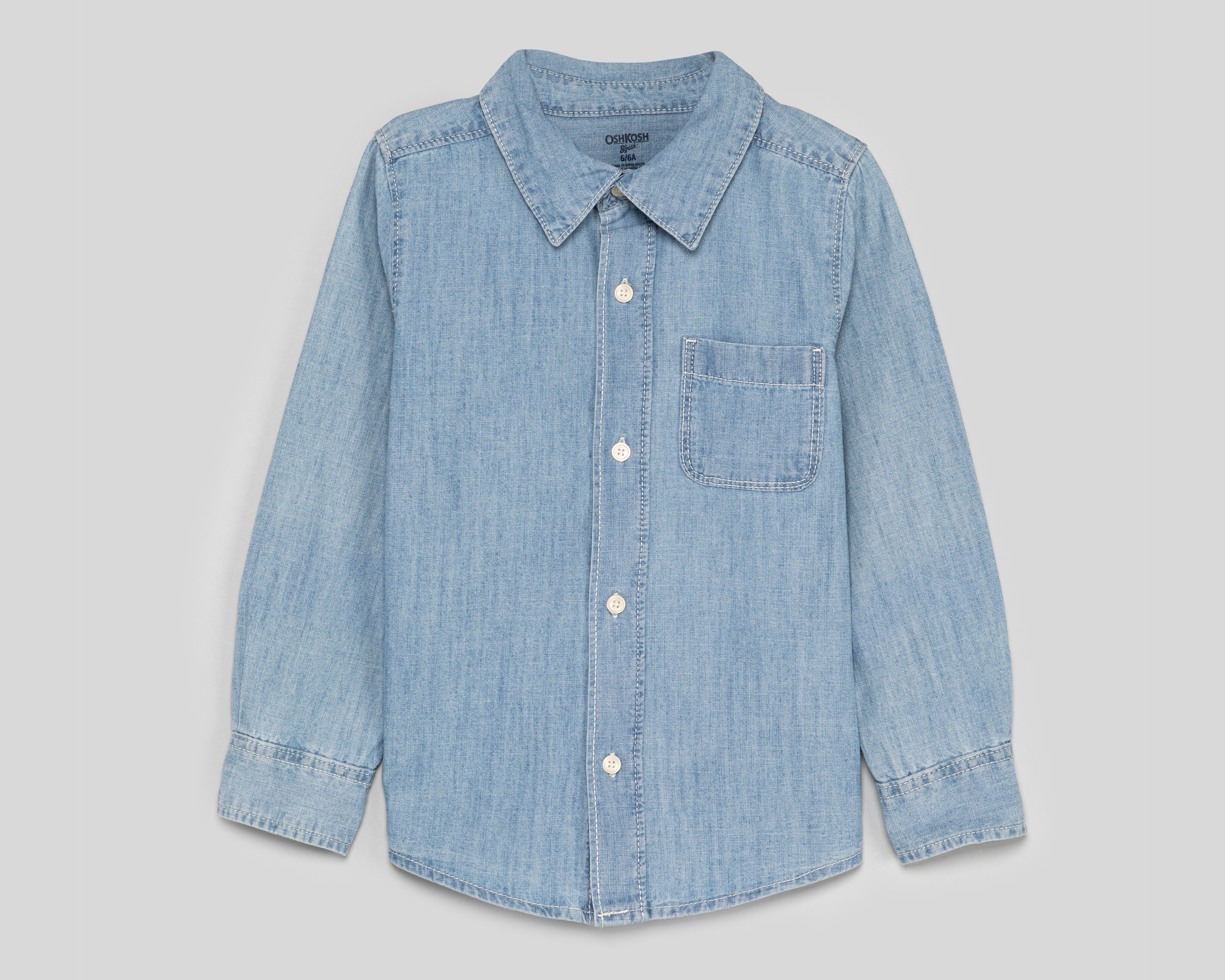 Camisa de Cuello Americano Azul Oshkosh B'gosh para Niño