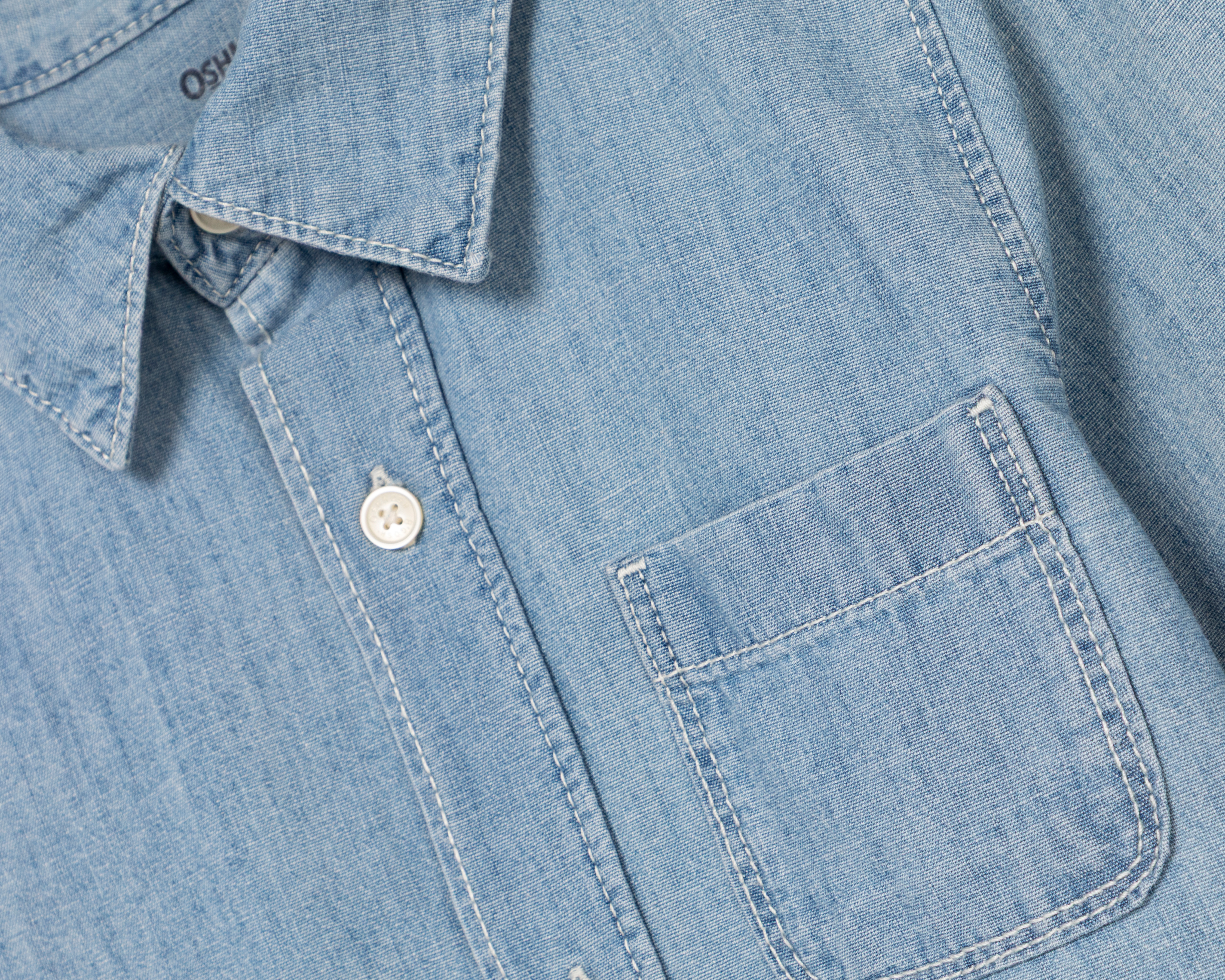 Foto 4 pulgar | Foto 3 | Camisa de Cuello Americano Azul Oshkosh B'gosh para Niño