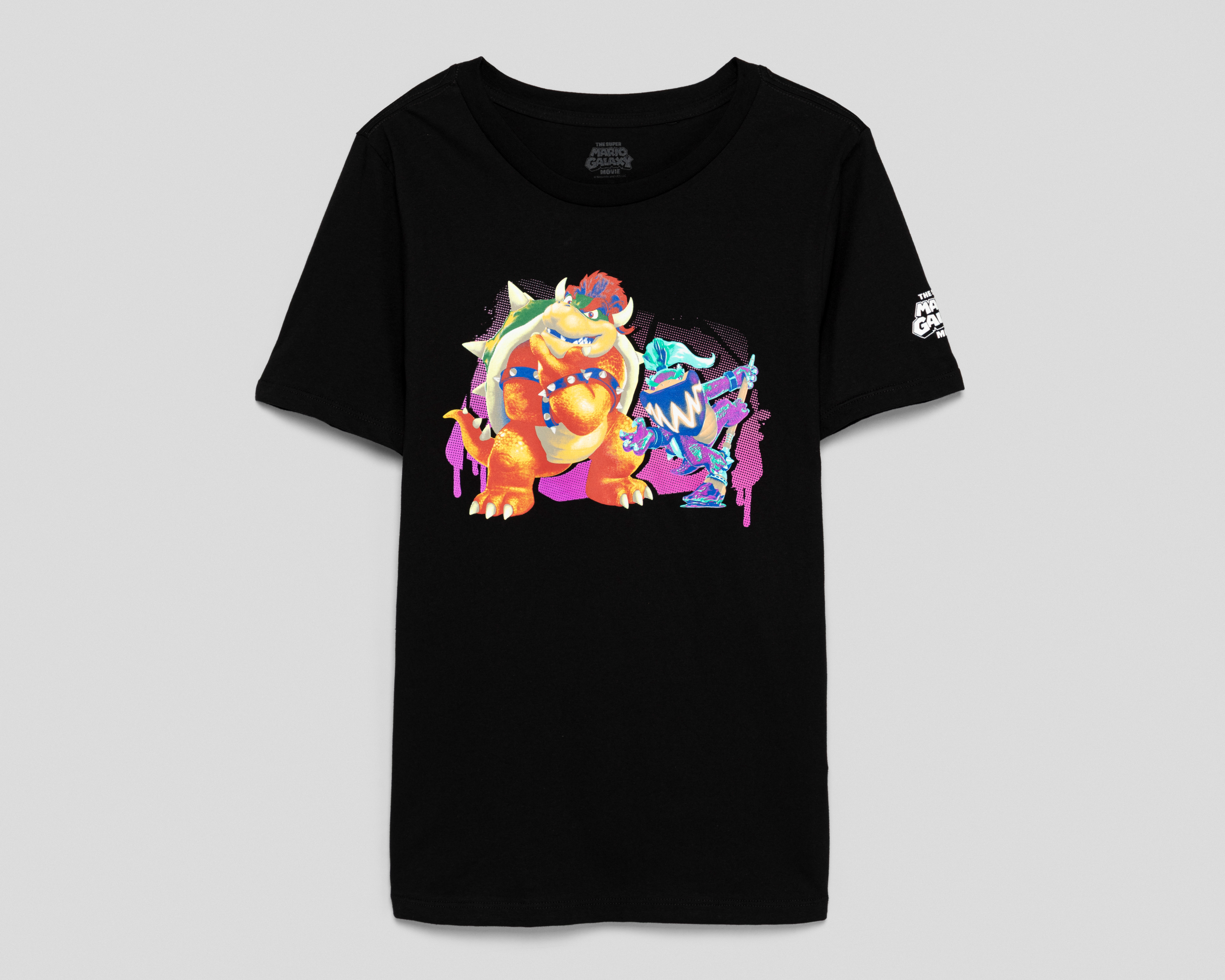 Foto 2 pulgar | Foto 1 | Playera de Cuello Redondo Negra Mario Bros para Niño