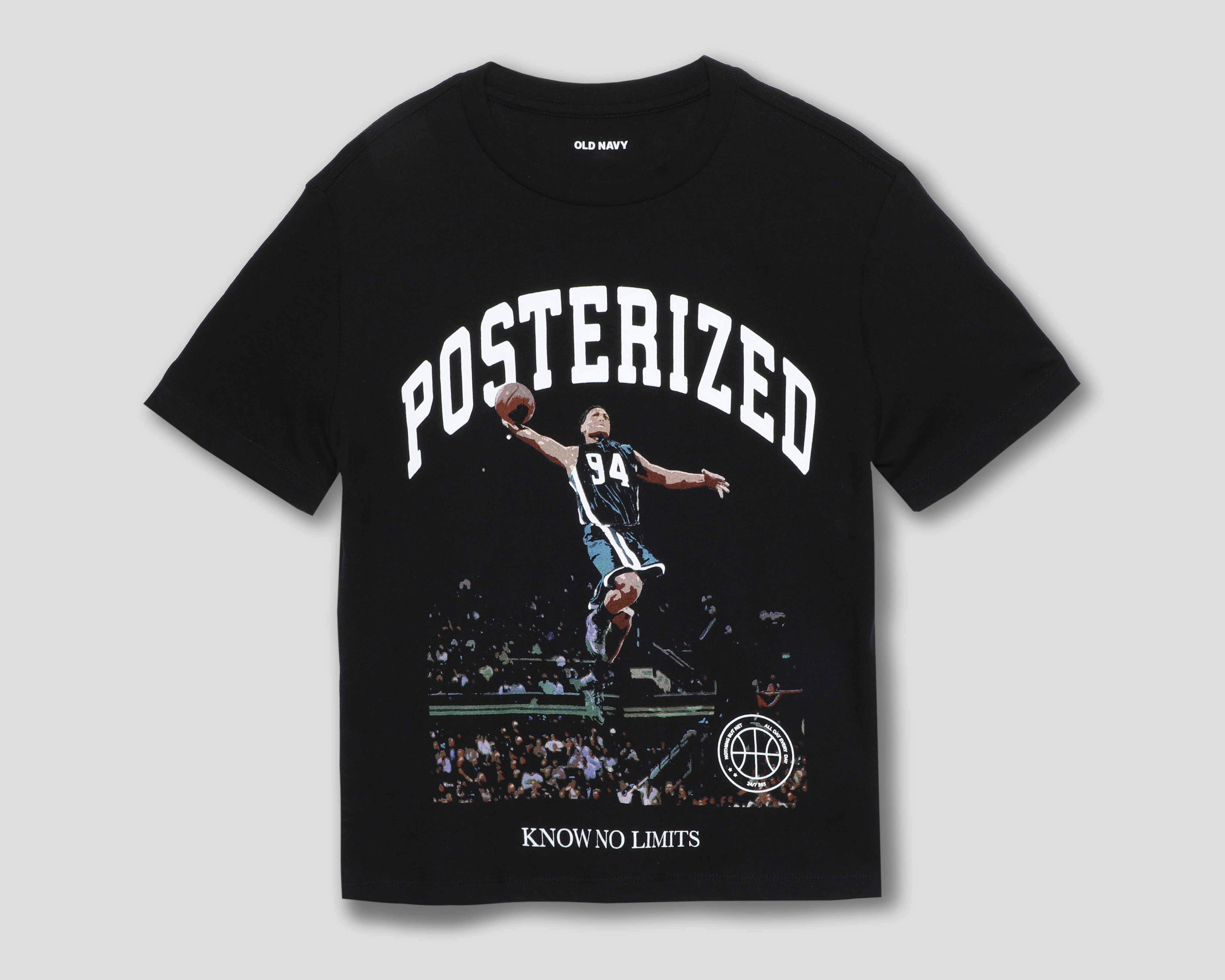 Foto 2 pulgar | Foto 1 | Playera de Cuello Redondo Negra Old Navy para Niño