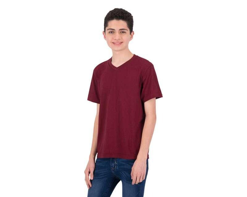 Playera Cuello V Roja marca Refill Juvenil