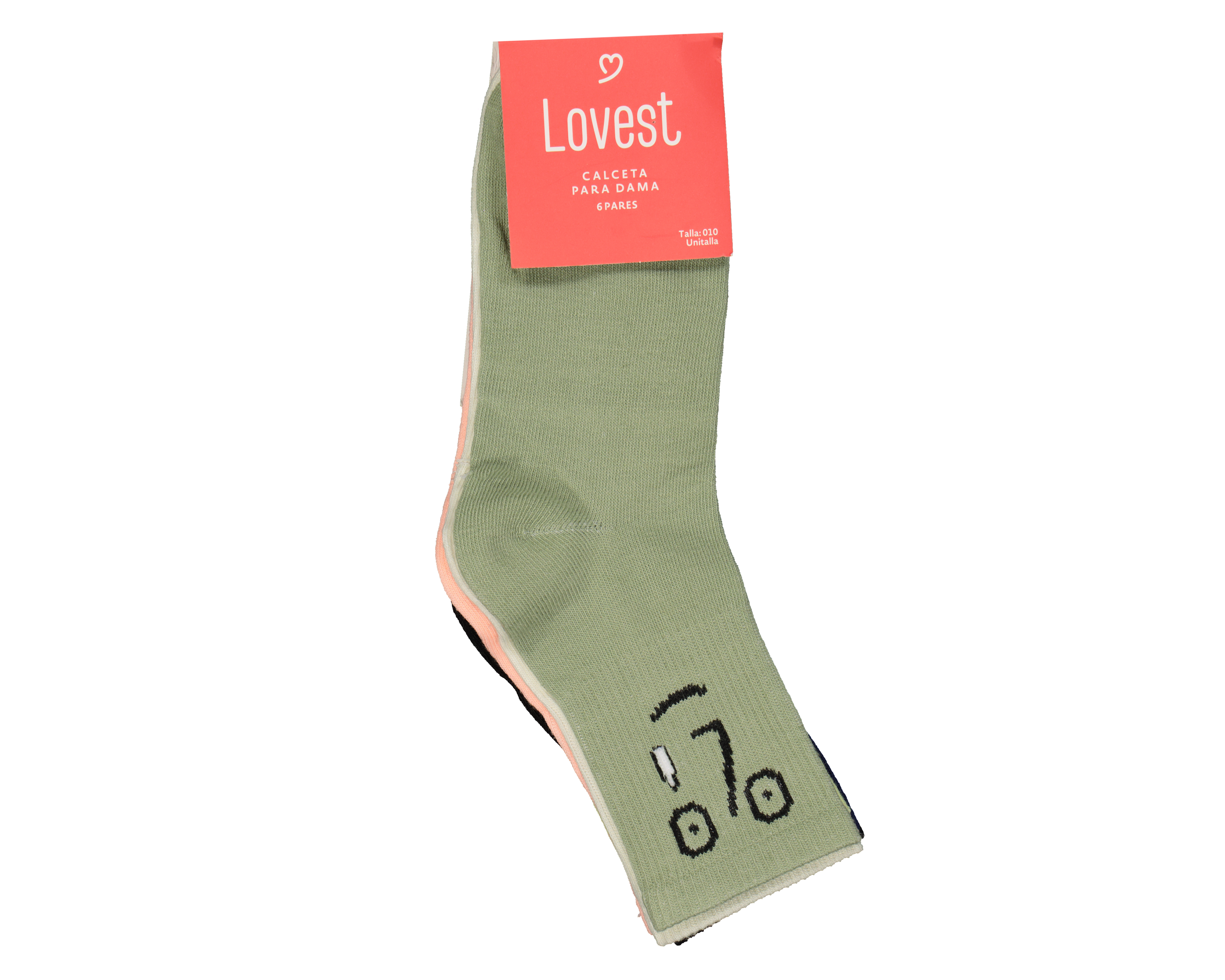 Foto 4 pulgar | Foto 3 | Calcetas Tobilleras Lovest para Mujer 6 Pares