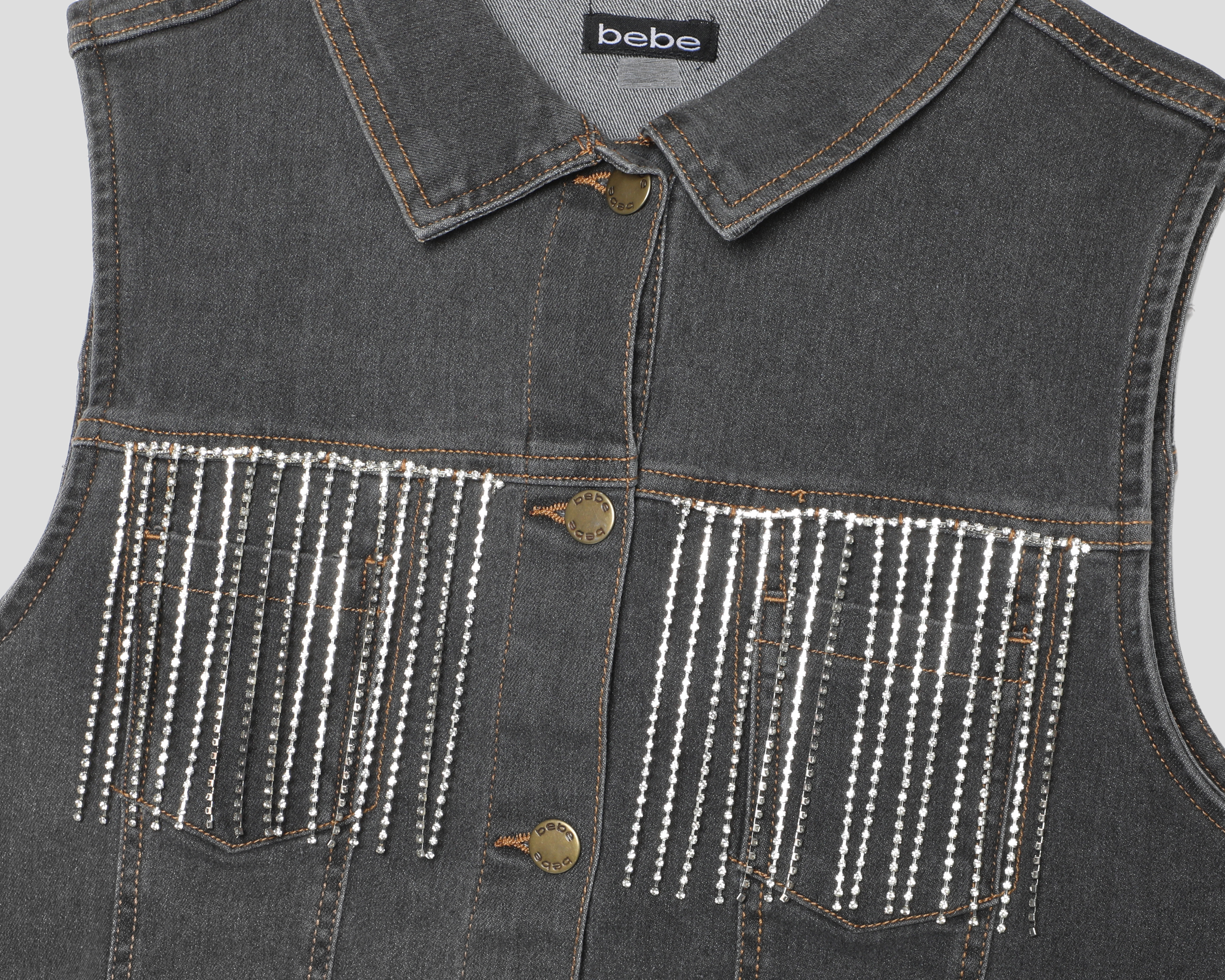 Foto 3 | Foto 3 | Chaleco de Mezclilla con Pedrería Bebe para Mujer