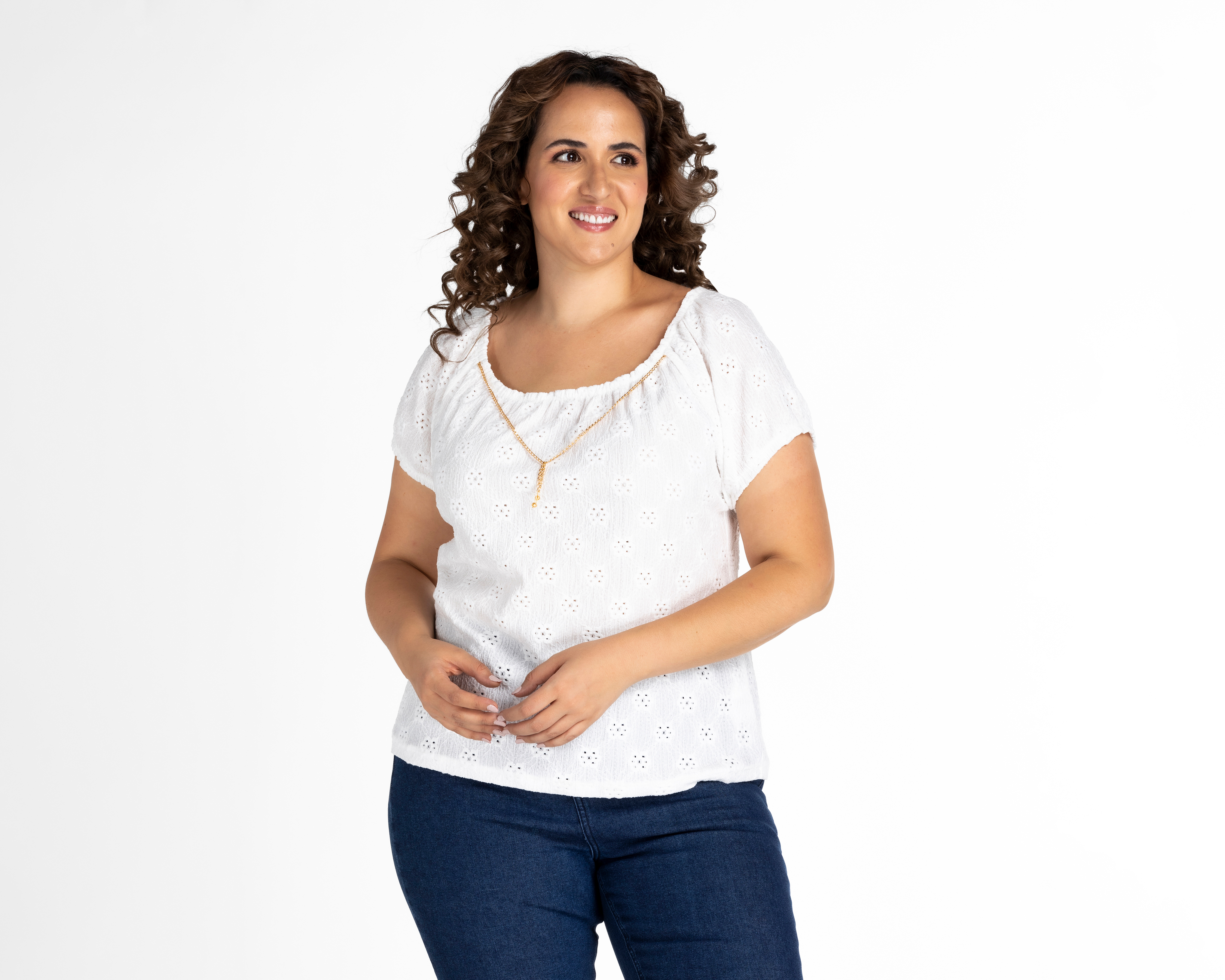 Foto 1 | Foto 1 | Blusa Lady Sun Blanca con Collar