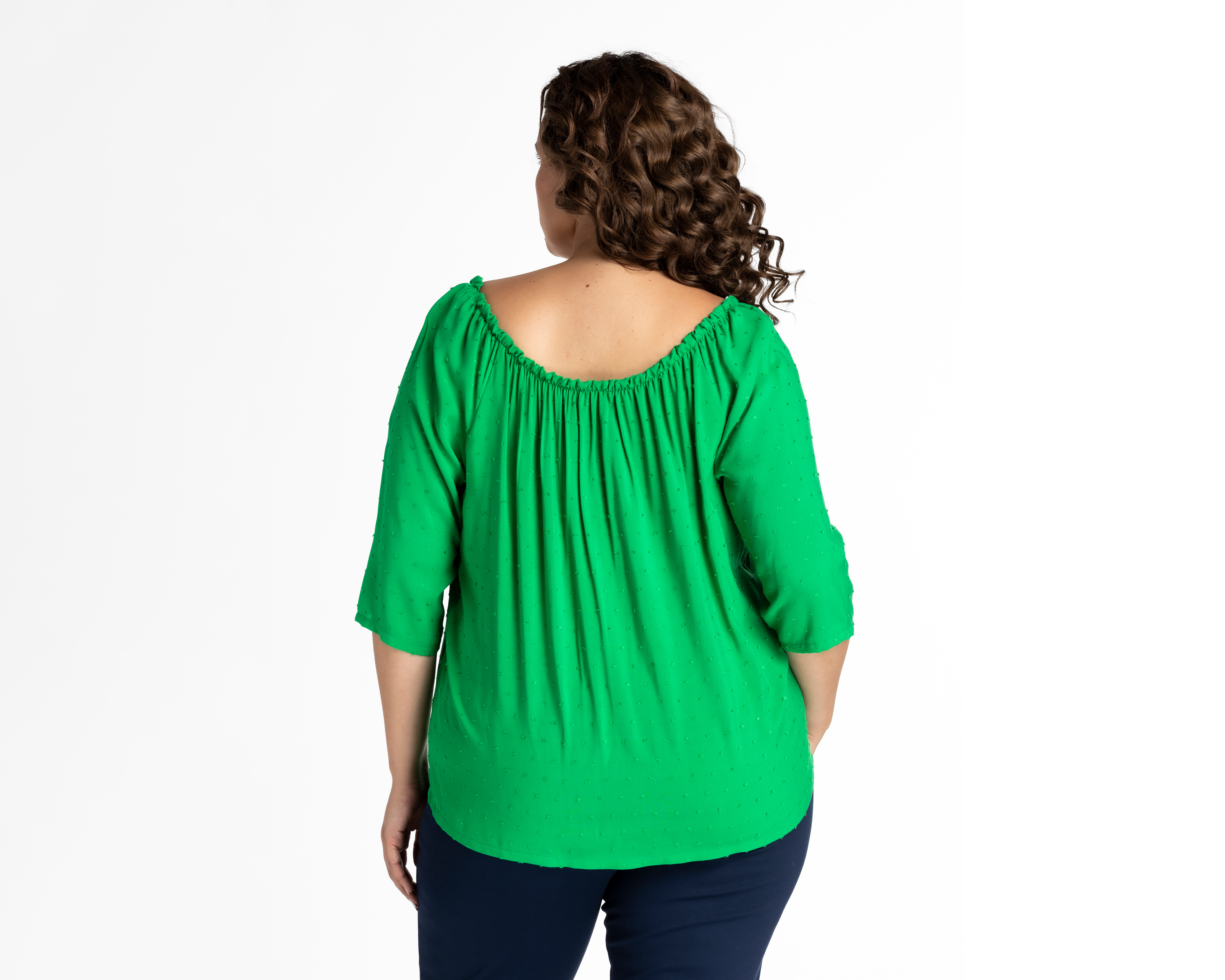 Foto 4 pulgar | Foto 3 | Blusa Lady Sun Verde Manga 3/4