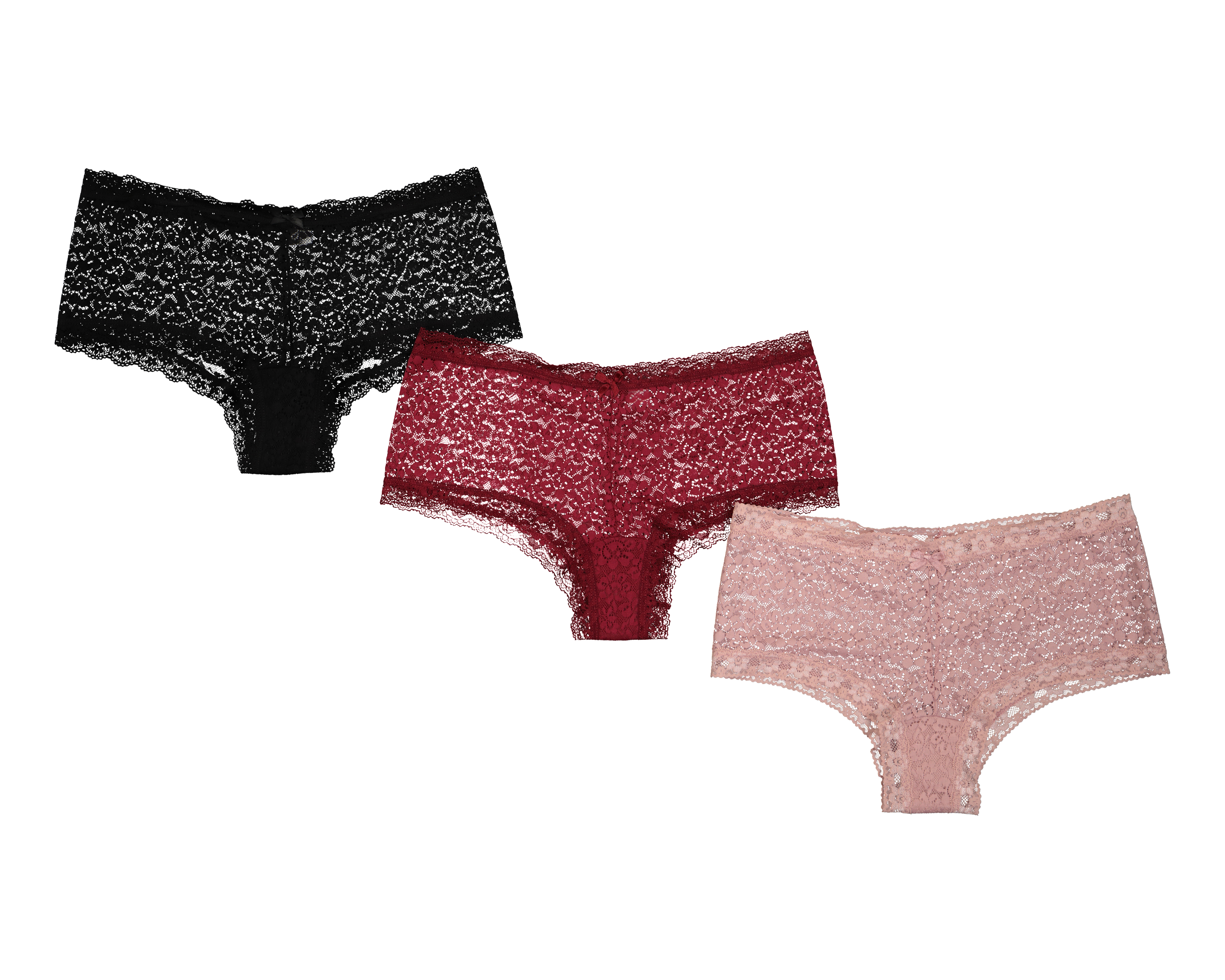 Bóxer con Encaje Frescura para Mujer 3 Piezas