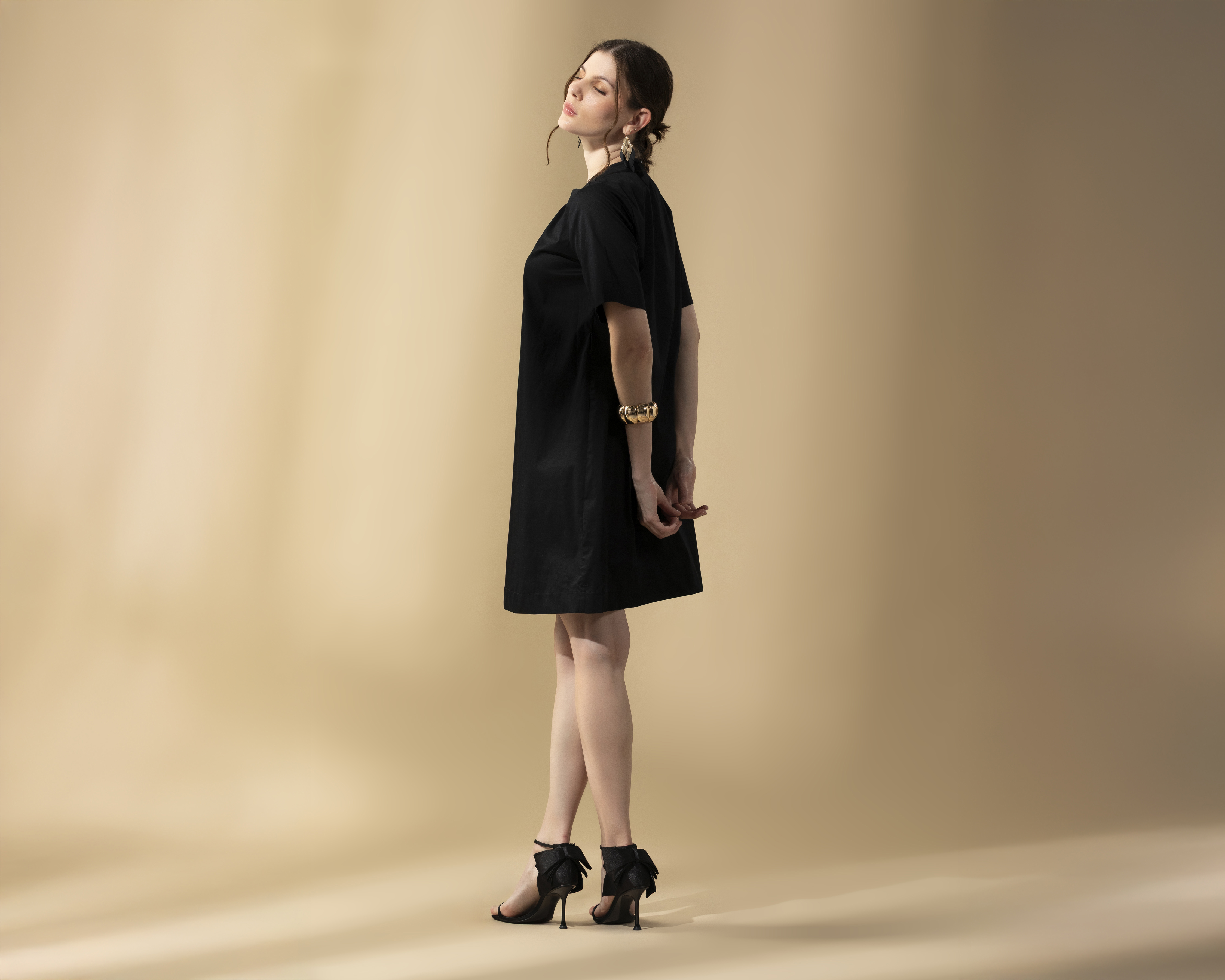 Vestido Manga Corta con Ojal Delantero y Jareta en Cintura Sahara By Antonio Gutierrez para Mujer