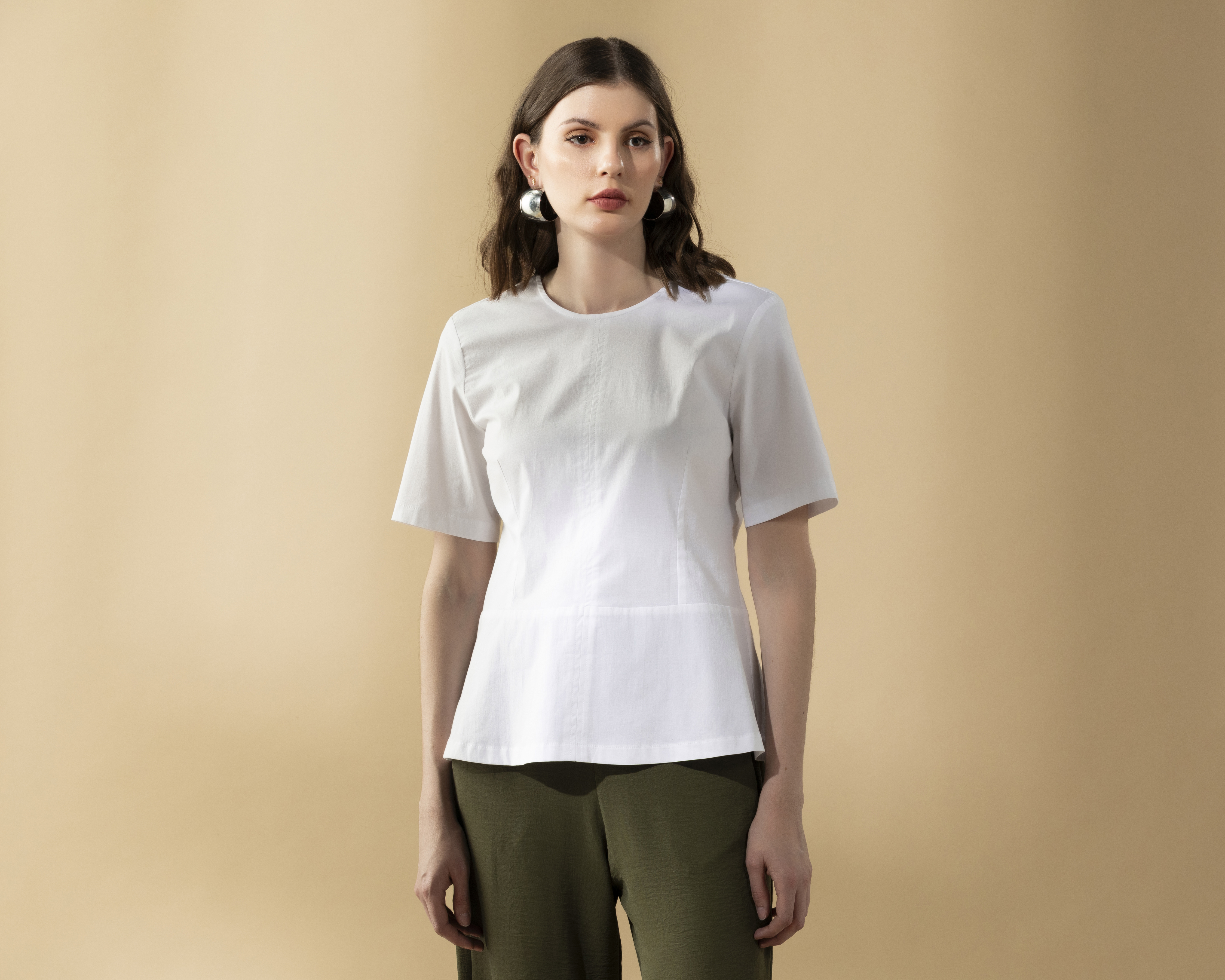 Foto 2 | Foto 2 | Blusa Manga Corta Peplum Sahara By Antonio Gutierrez para Mujer