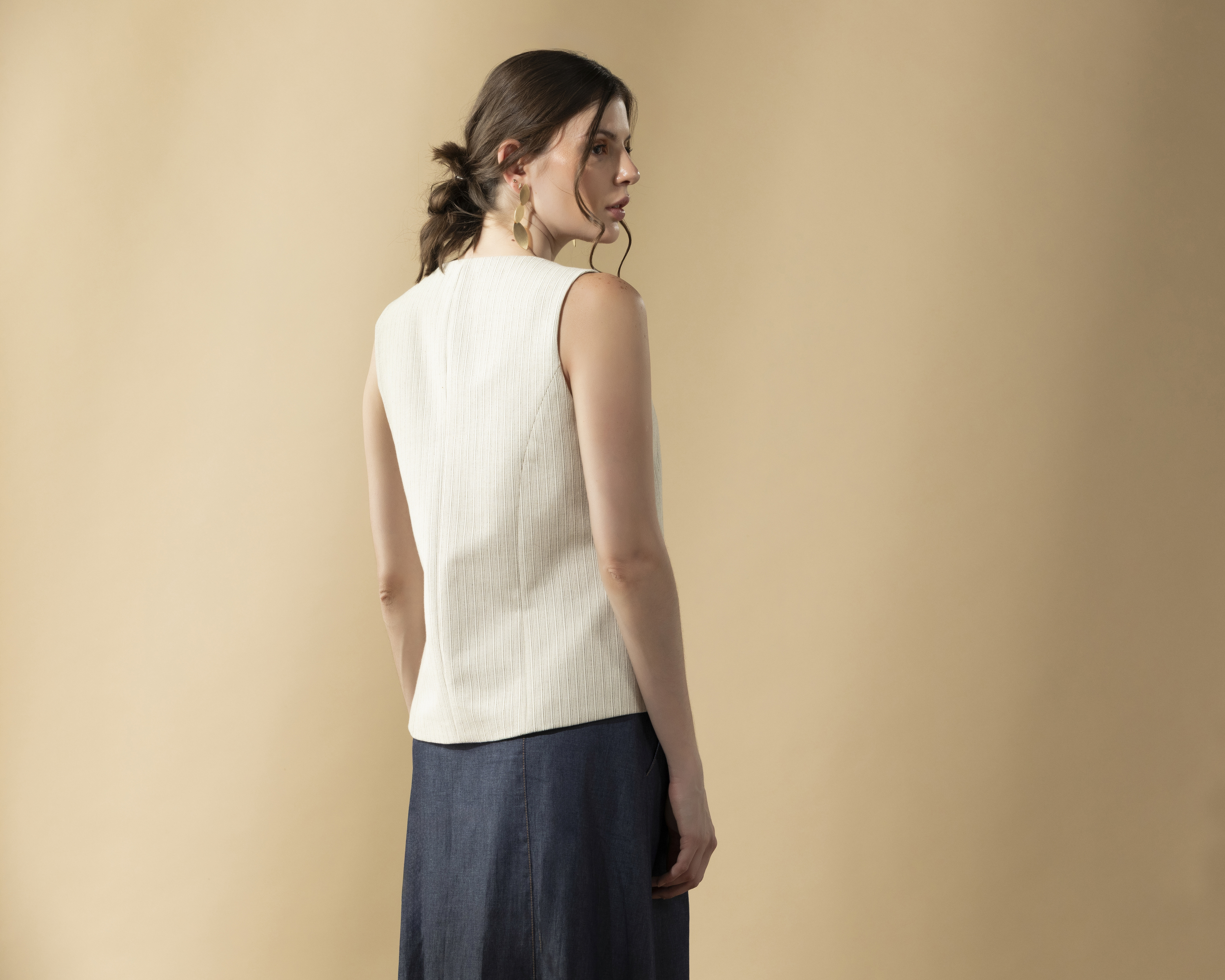 Foto 3 | Foto 3 | Chaleco Cortes Rayas Sahara By Antonio Gutiérrez para Mujer