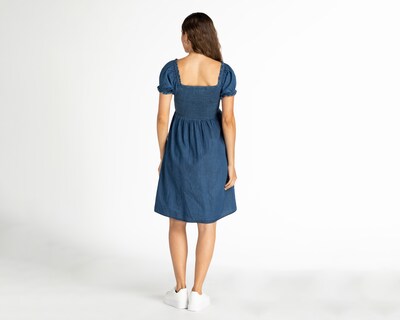 Foto 3 | Foto 3 | Vestido de Maternidad Mamá Bella Azul Manga Corta