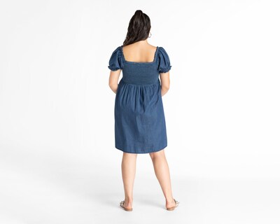 Foto 6 | Foto 6 | Vestido de Maternidad Mamá Bella Azul Manga Corta