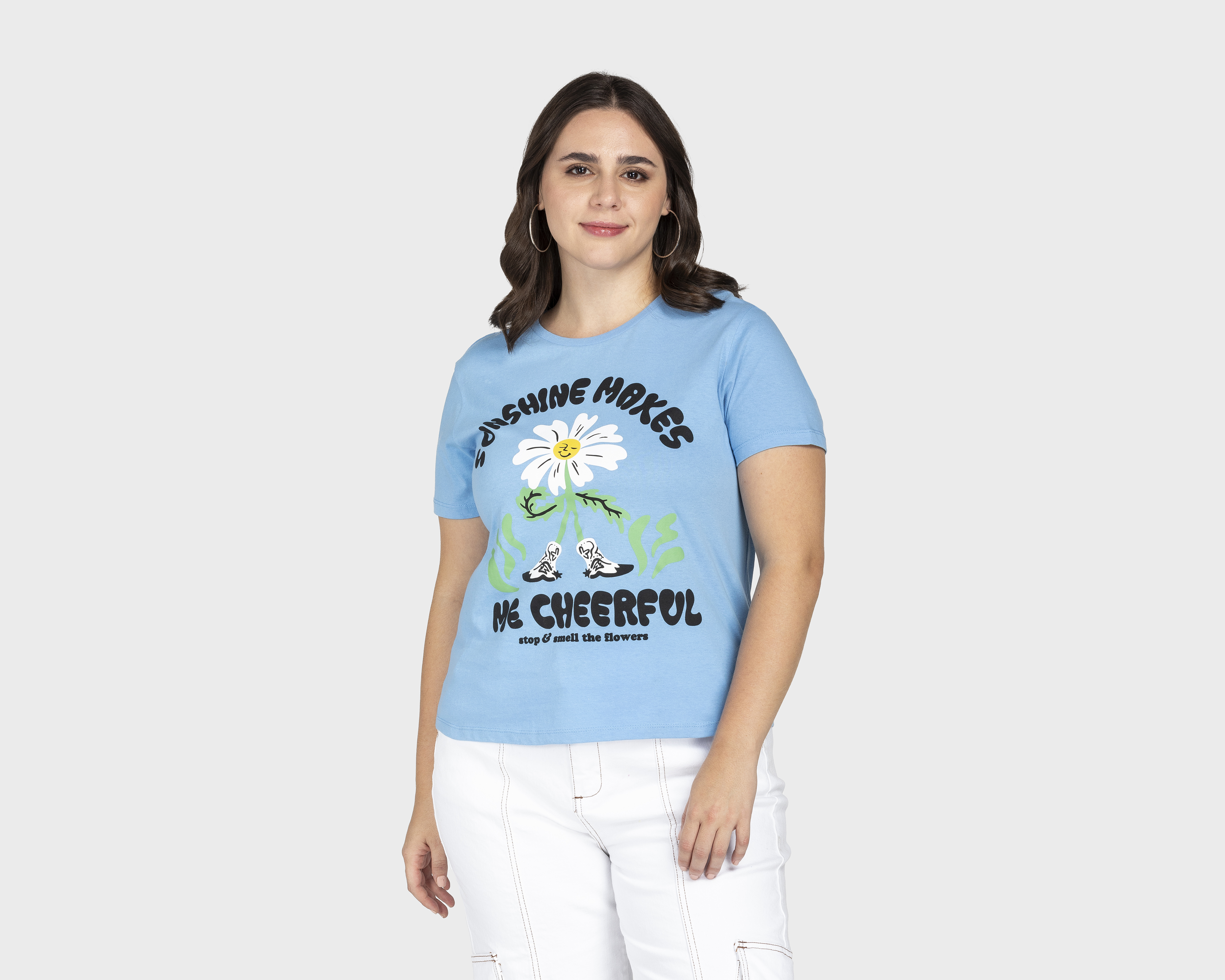 Playera Lucky Star Azul con Estampado