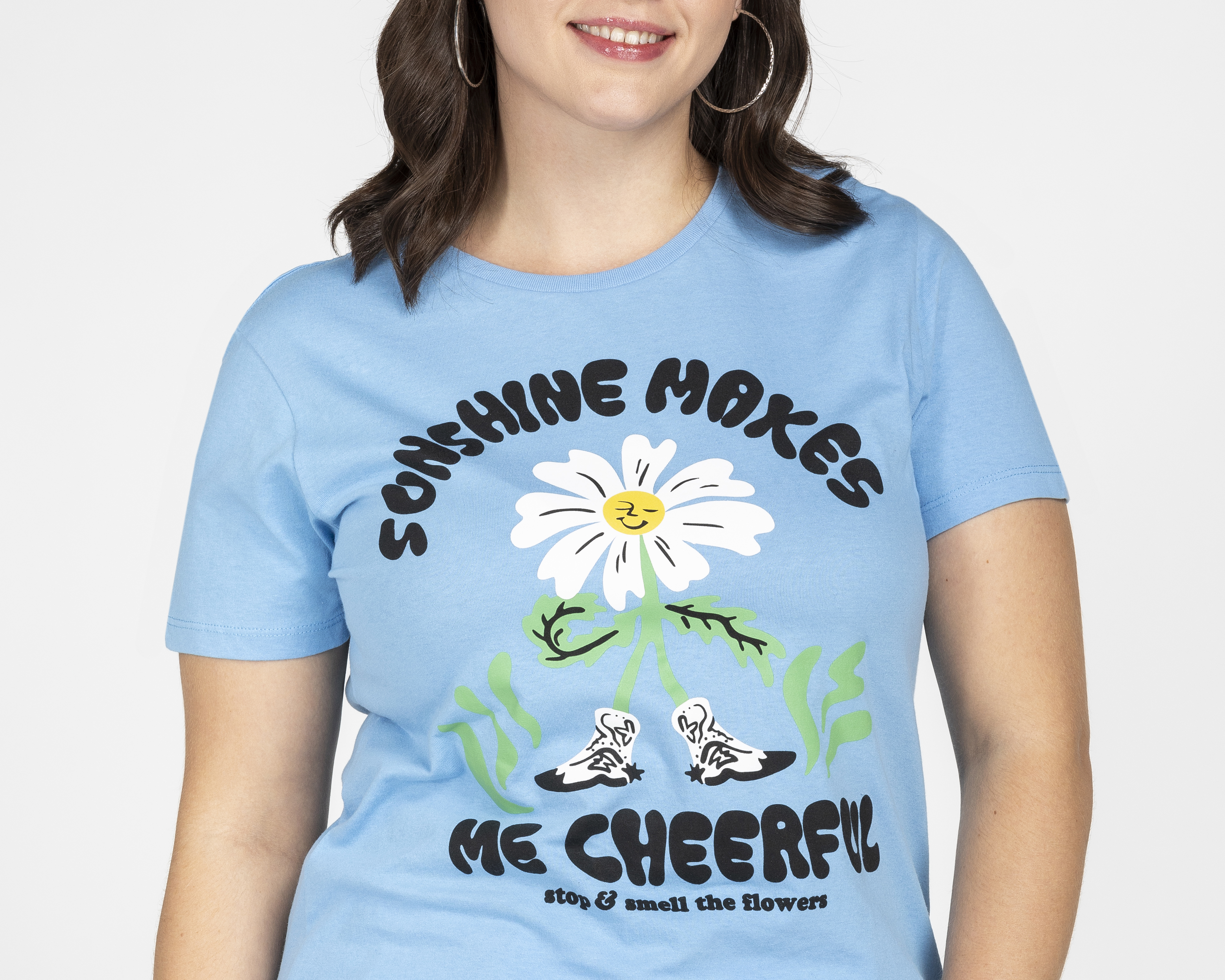 Foto 5 pulgar | Foto 4 | Playera Lucky Star Azul con Estampado