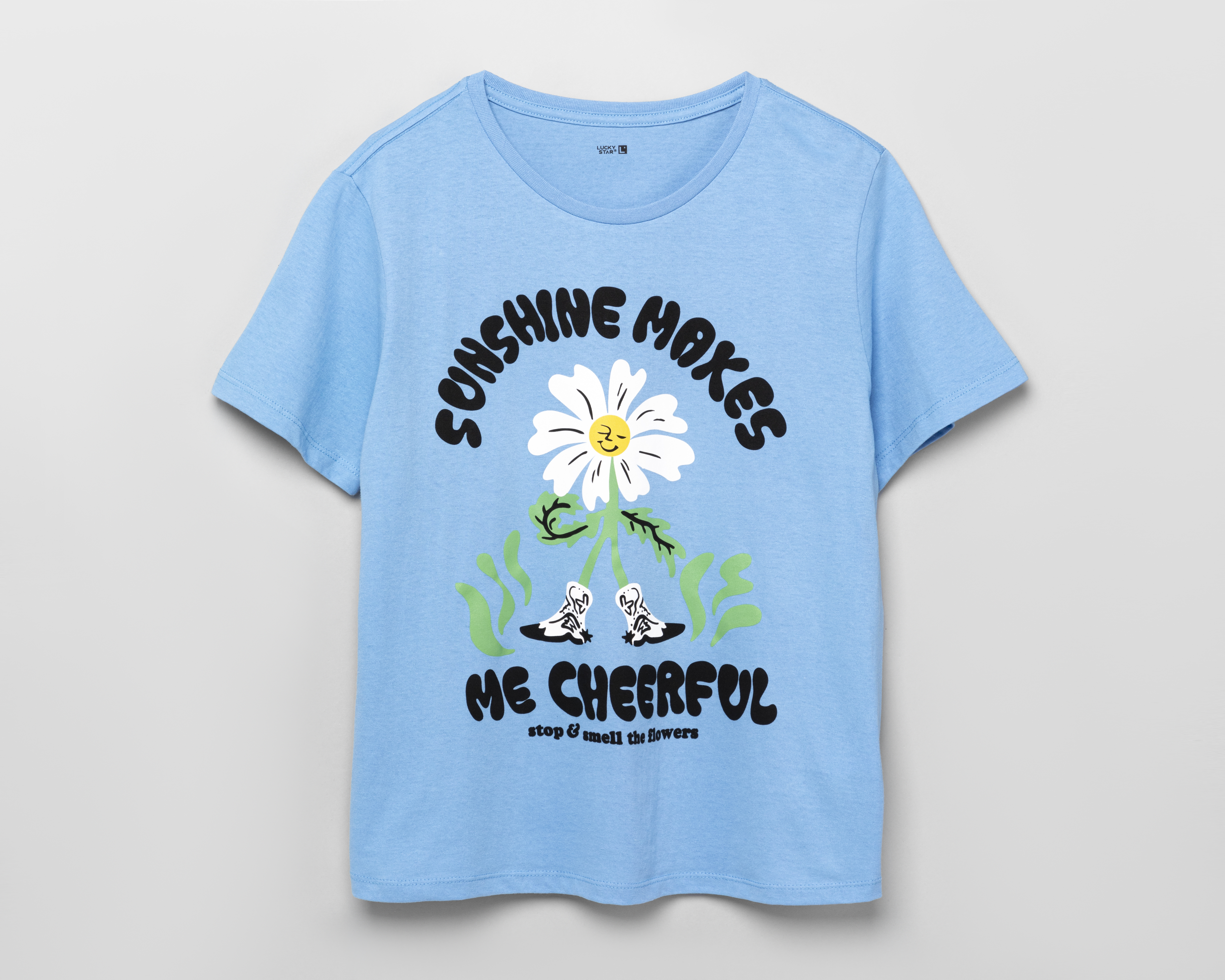 Foto 5 | Foto 5 | Playera Lucky Star Azul con Estampado