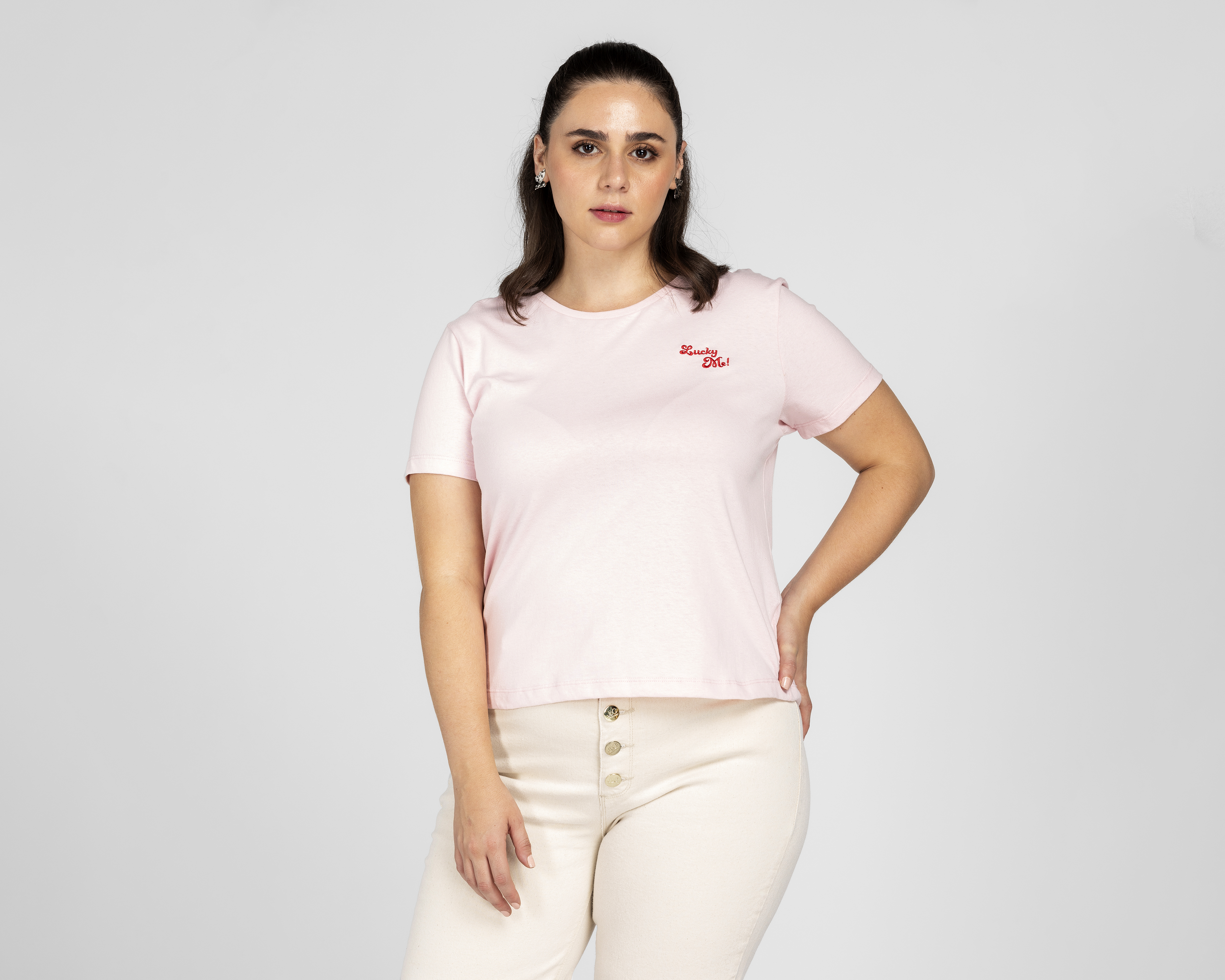 Foto 1 | Foto 1 | Playera Lucky Star Manga Corta Rosa