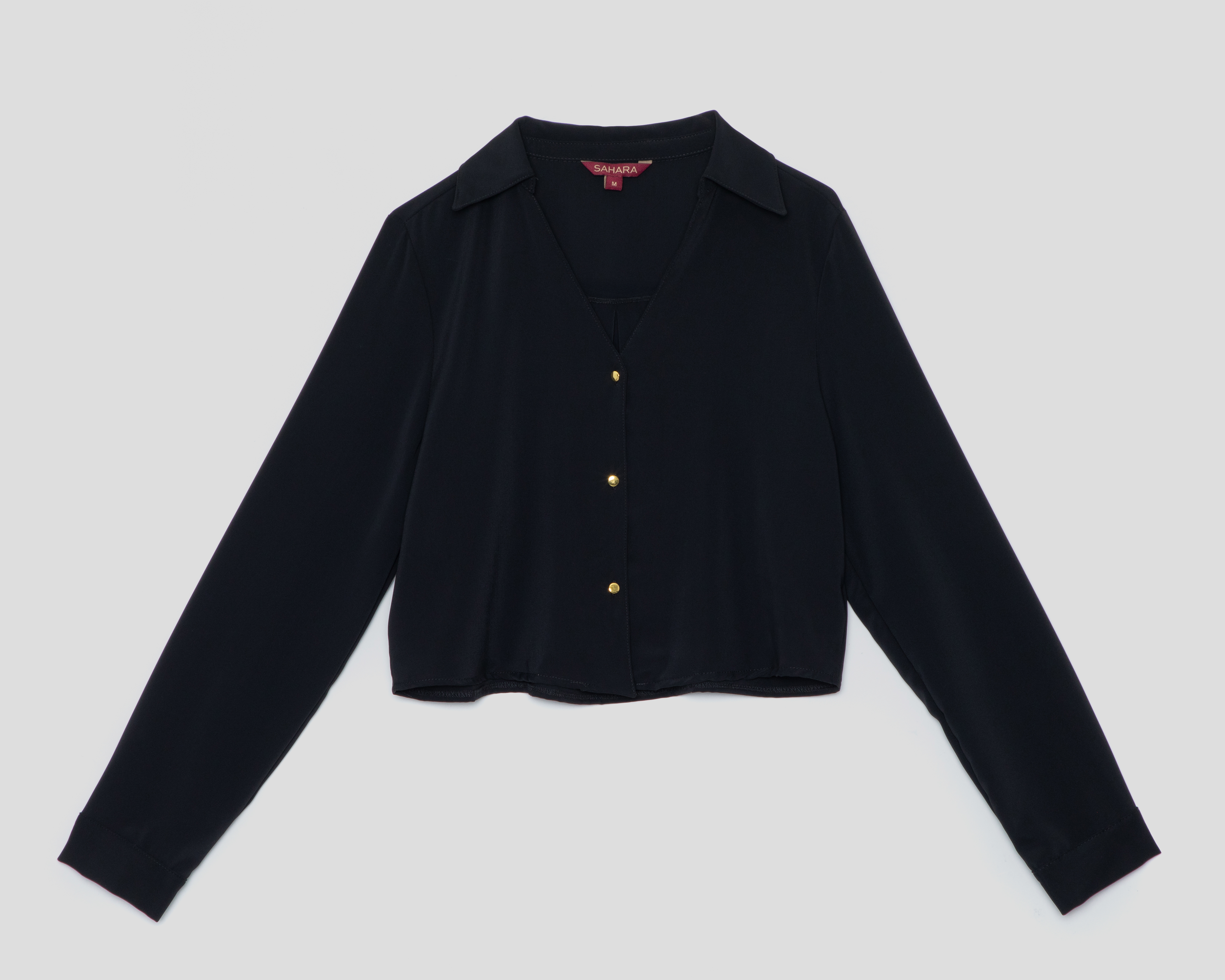 Foto 2 pulgar | Foto 1 | Blusa Manga Larga Sahara para Mujer