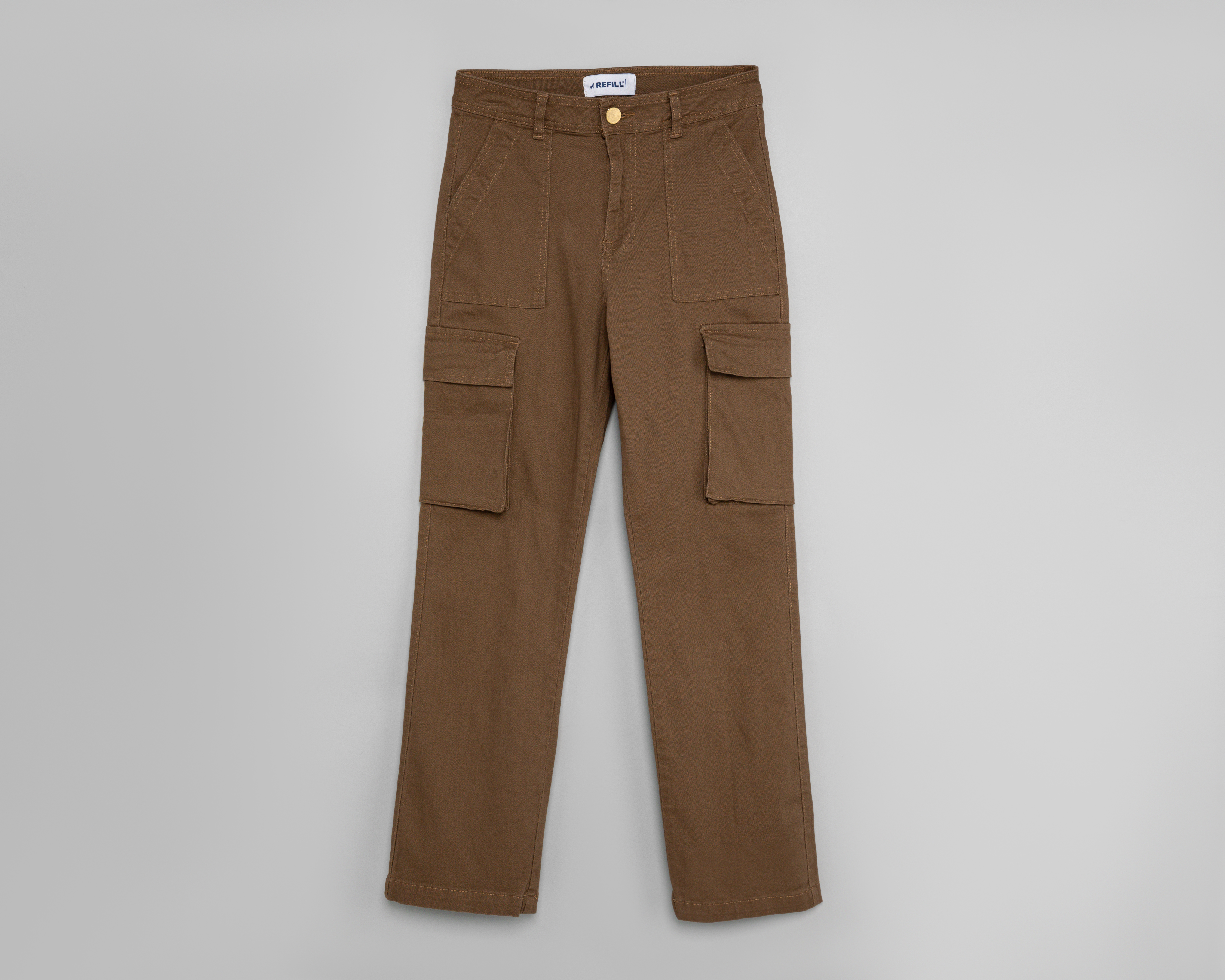 Foto 2 pulgar | Foto 1 | Pantalón Casual Refill con Bolsas Cargo para Mujer