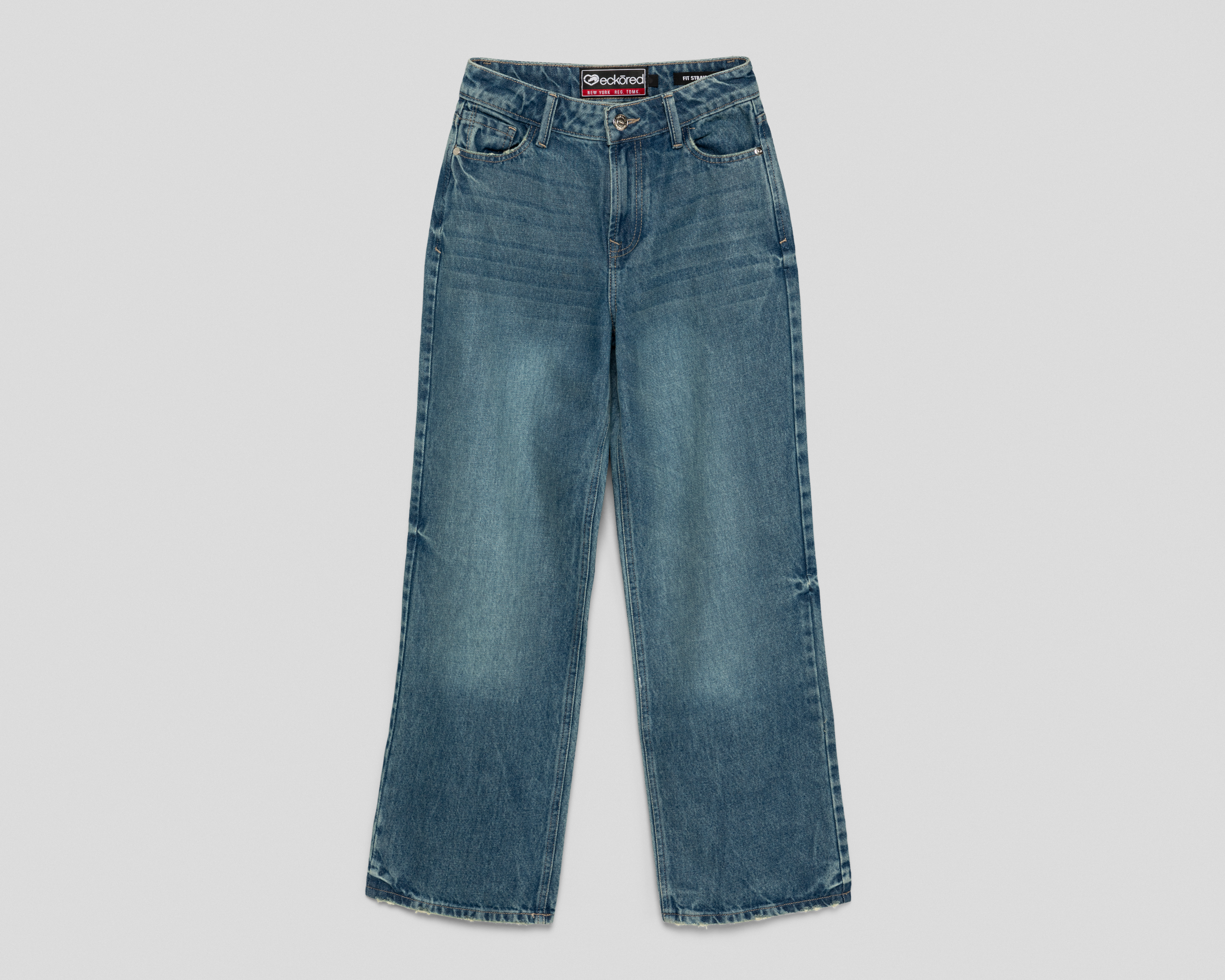 Foto 2 pulgar | Foto 1 | Pantalón Ancho Ecko Red Deslavado para Mujer