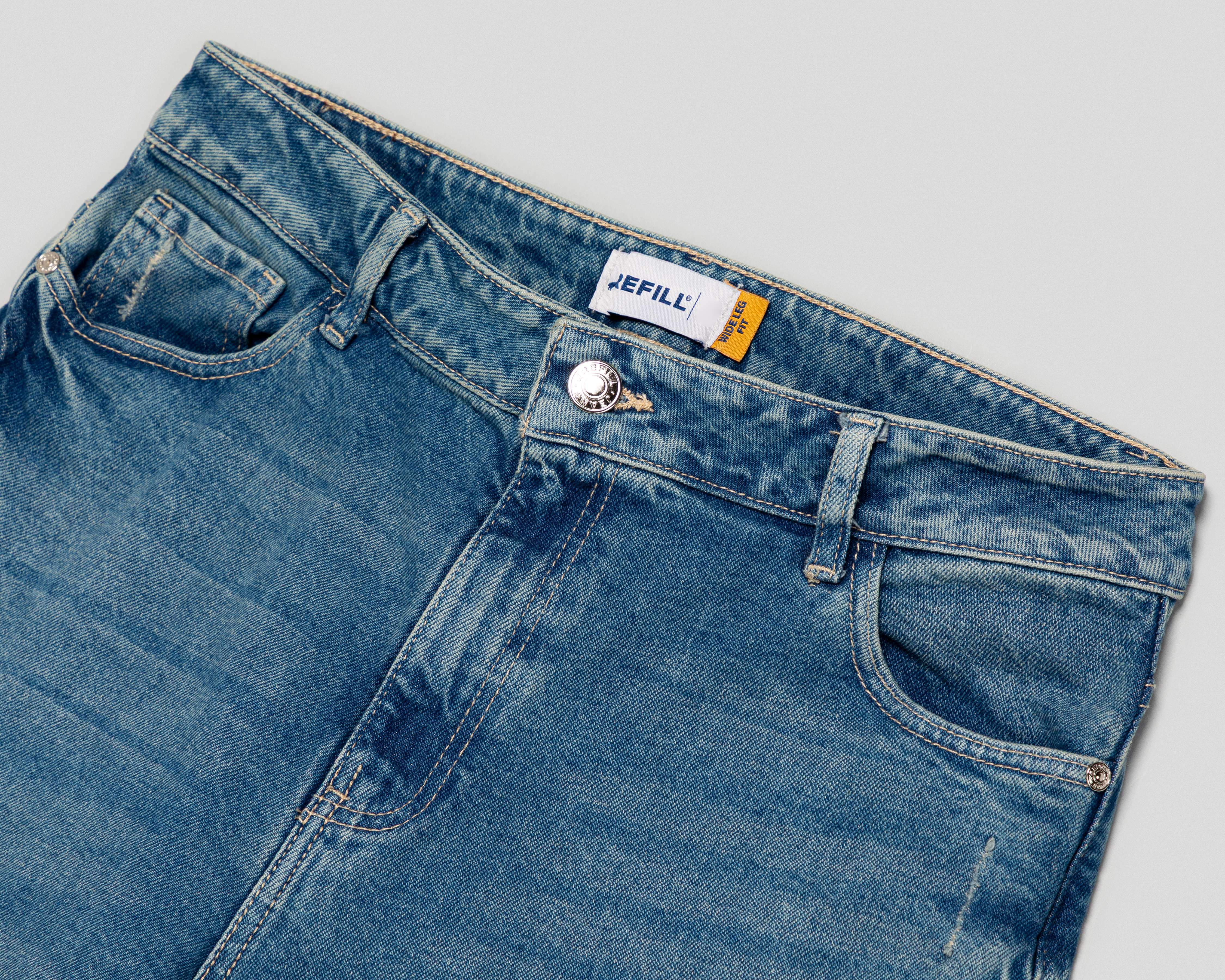 Foto 4 pulgar | Foto 3 | Jeans Wide Leg Refill para Mujer