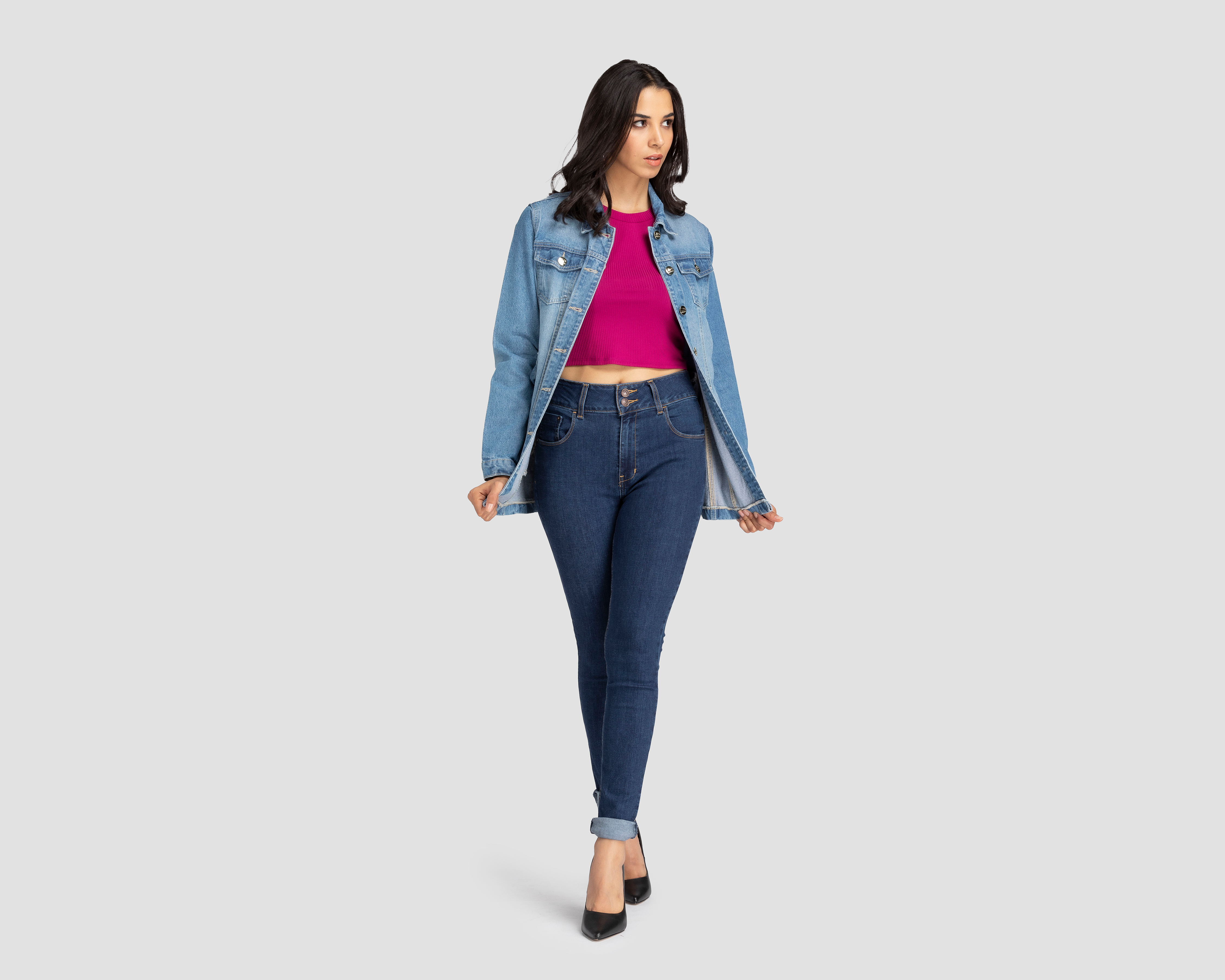 Foto 3 pulgar | Foto 2 | Jeans Skinny Oggi Katia Rebel para Mujer