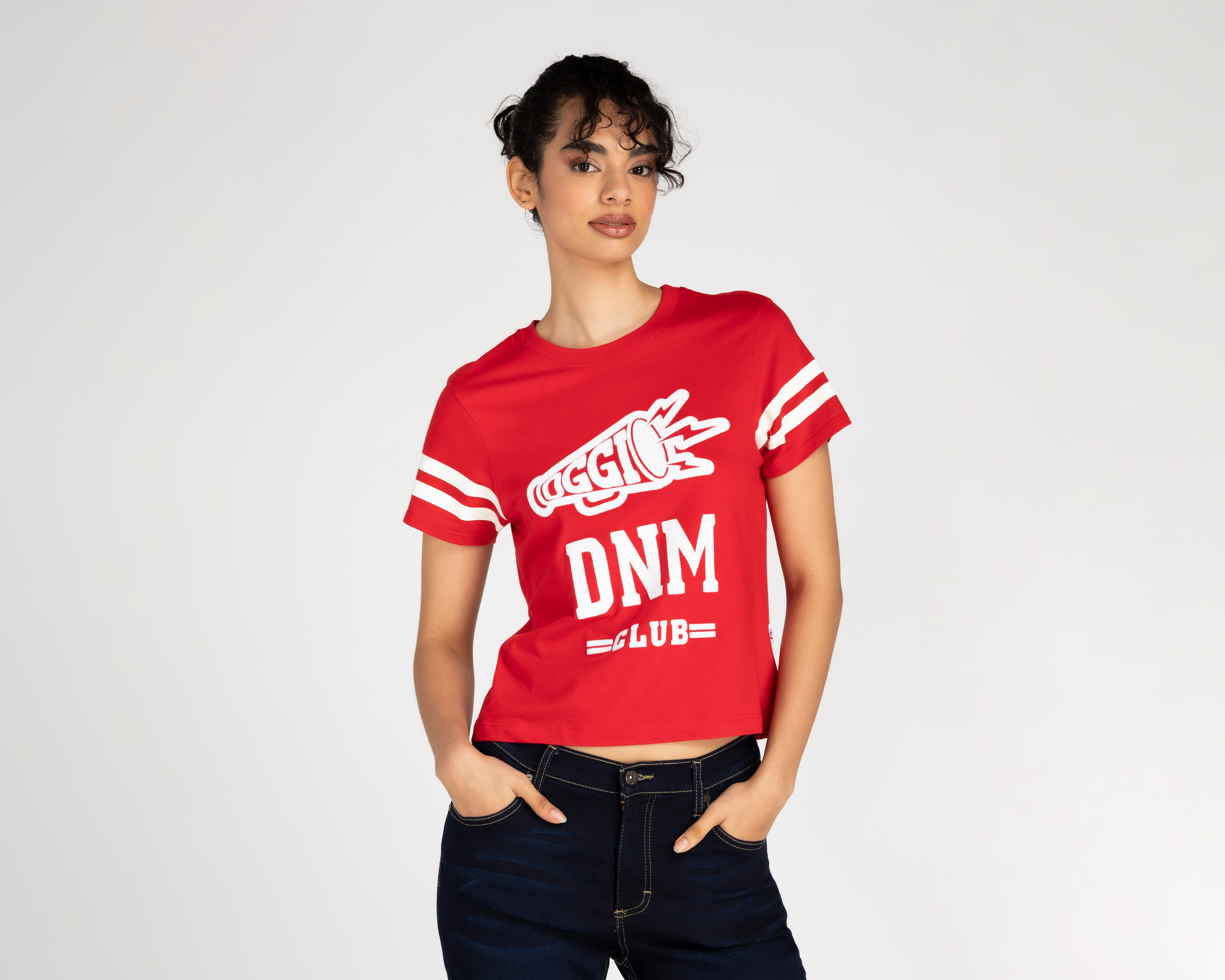 Playera Oggi Manga Corta con Estampado