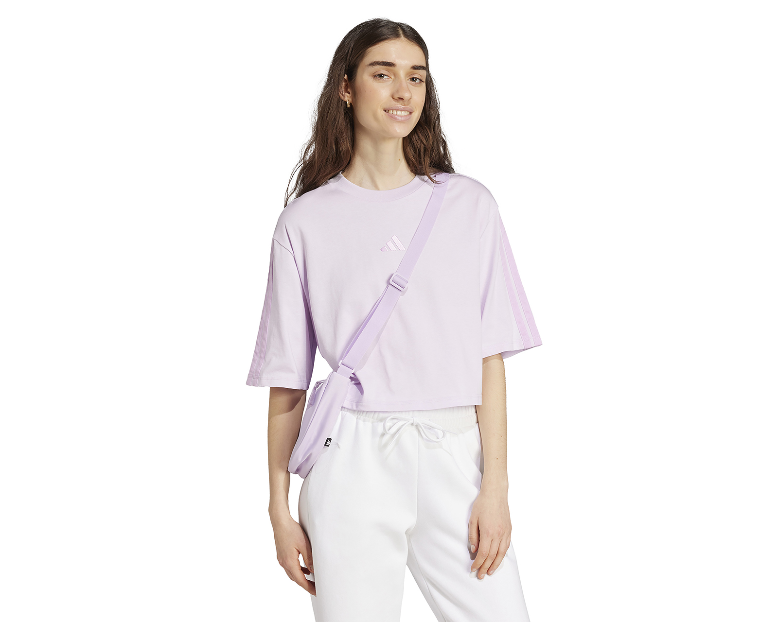 Foto 6 | Foto 6 | Playera Deportiva Adidas Essentials 3-Stripes Cotton Loose para Mujer